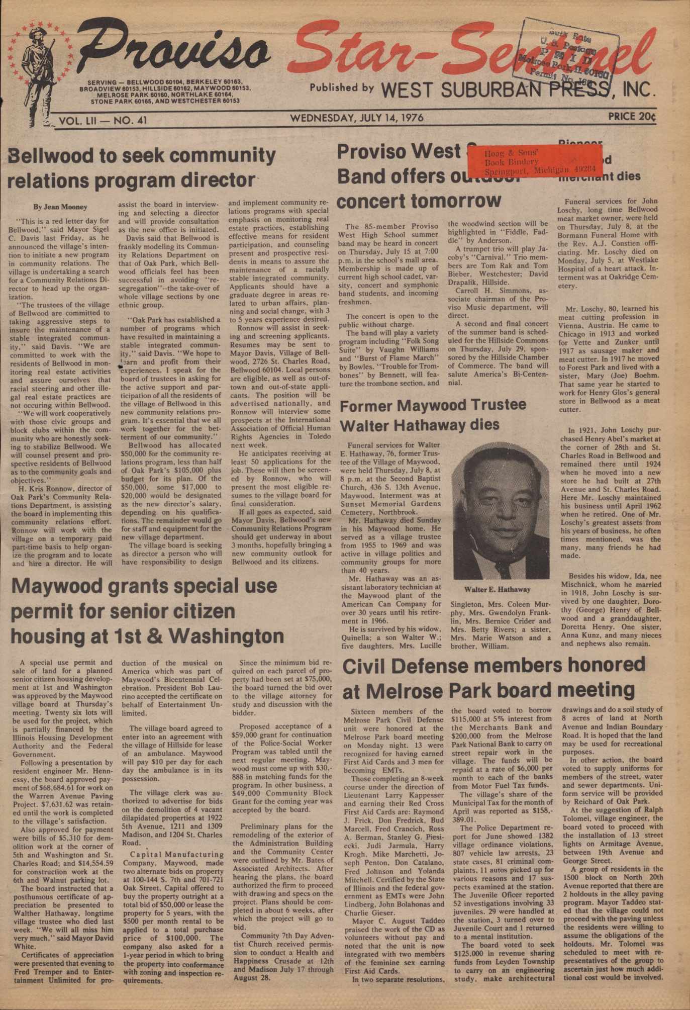 Proviso Star-Sentinel – 19760714