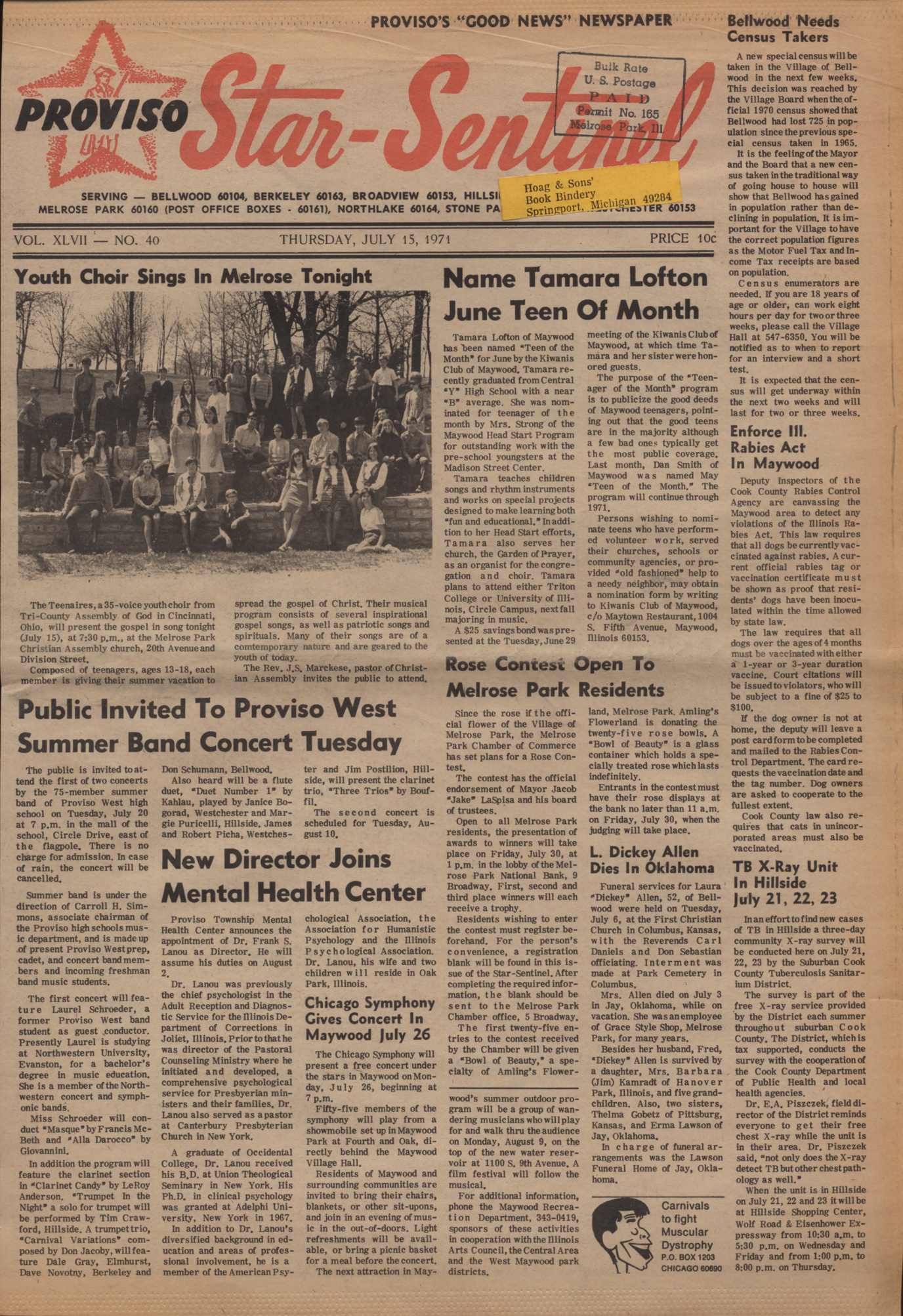 Proviso Star-Sentinel – 19710715