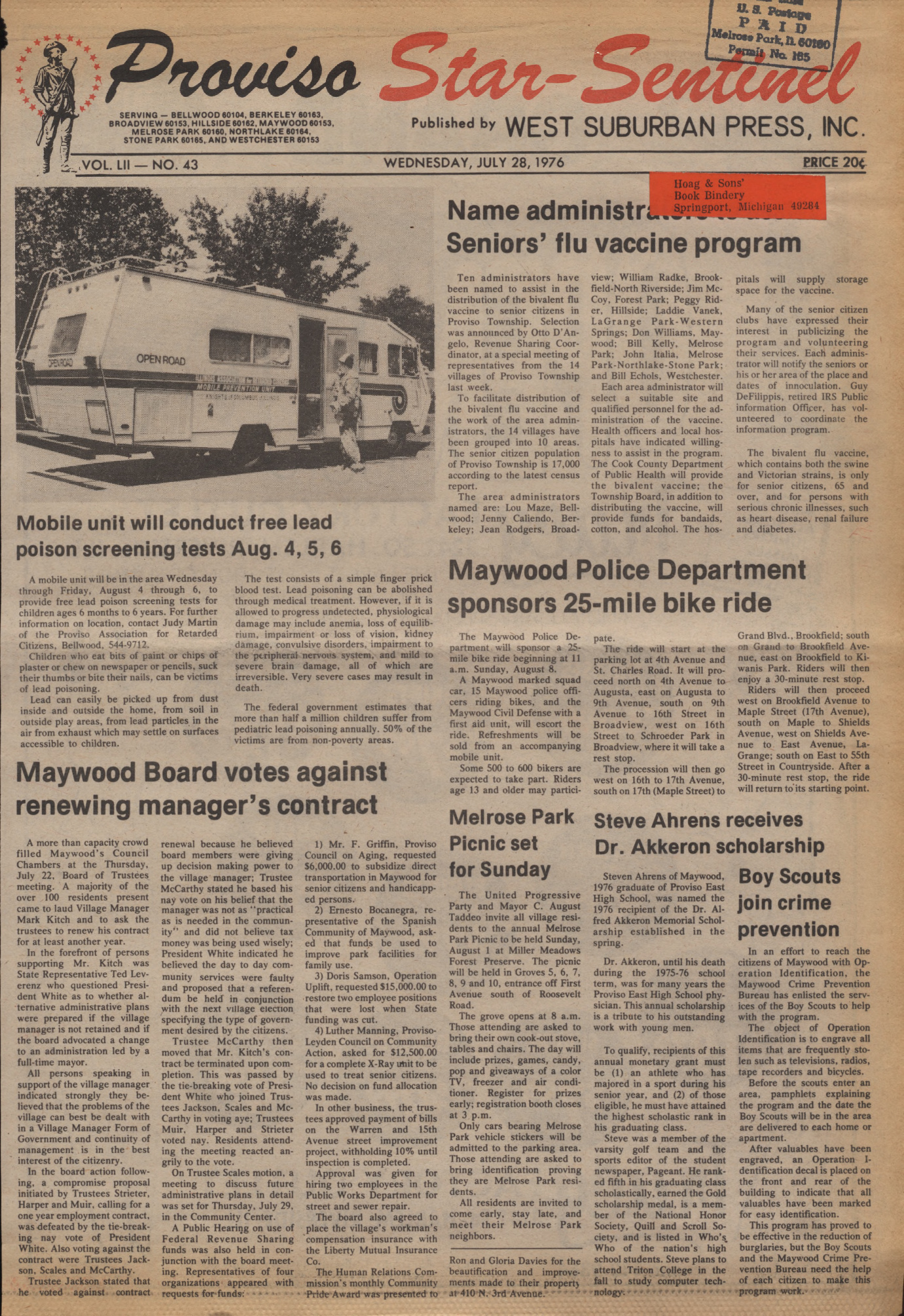 Proviso Star-Sentinel – 19760728