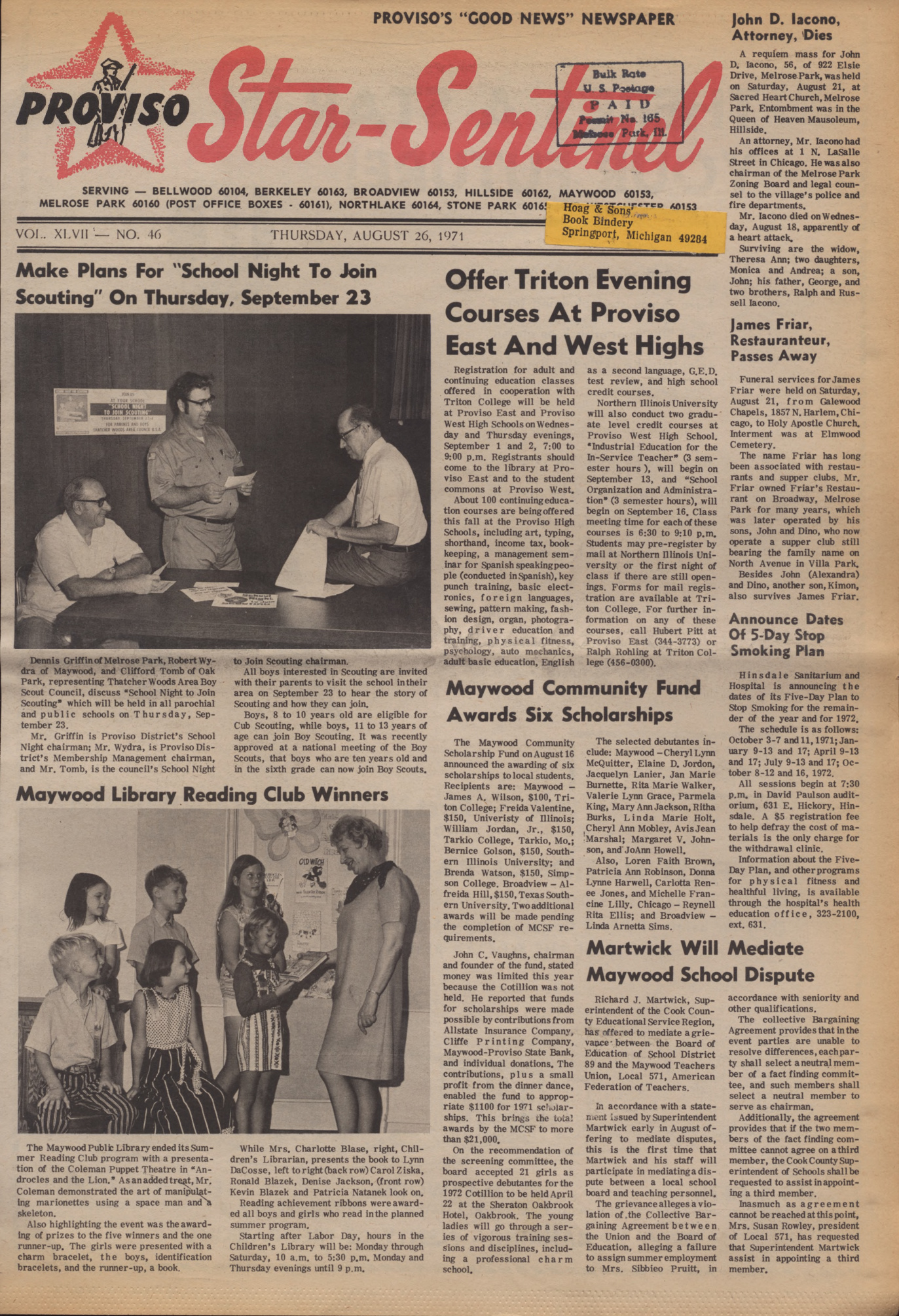 Proviso Star-Sentinel – 19710826