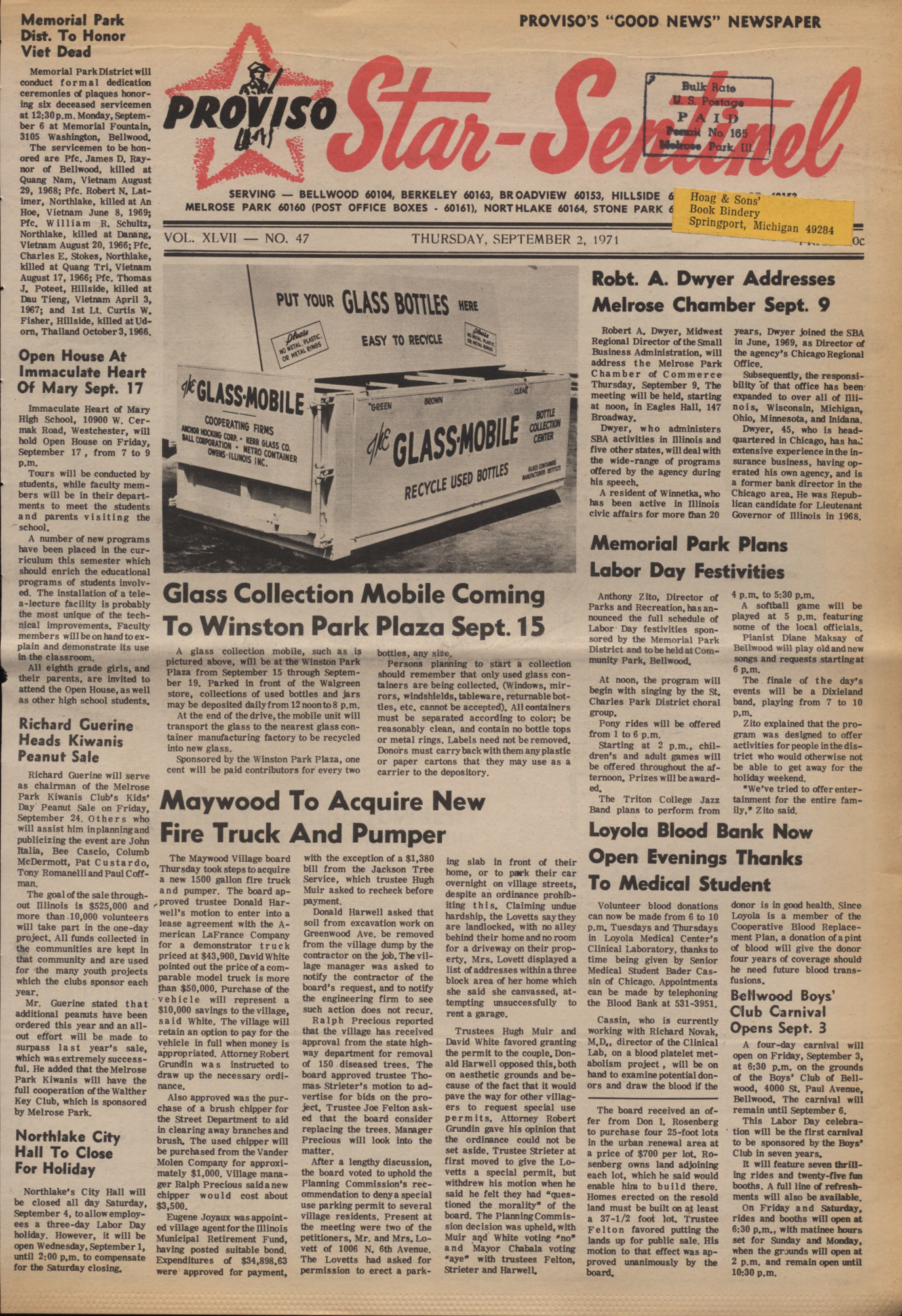 Proviso Star-Sentinel – 19710902