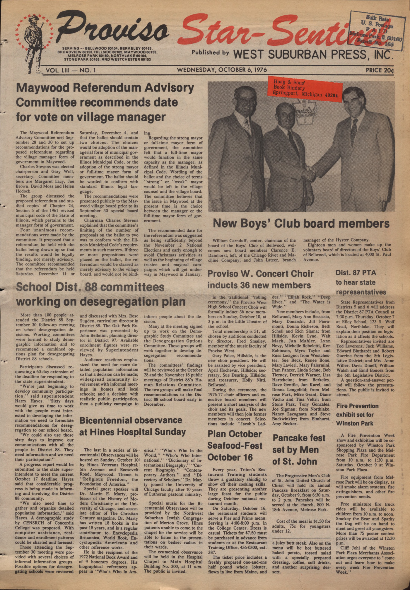 Proviso Star-Sentinel – 19761006