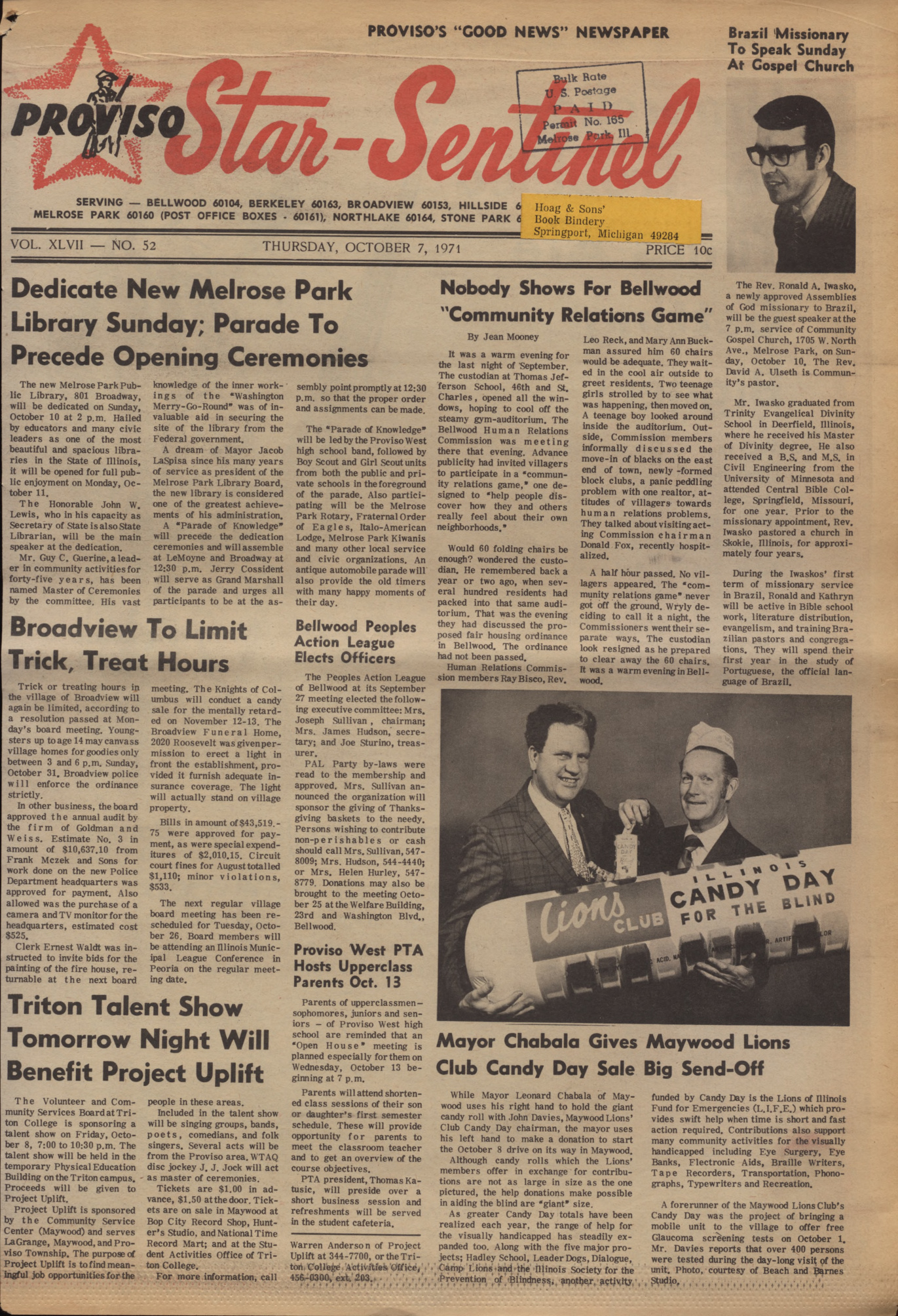 Proviso Star-Sentinel – 19711007