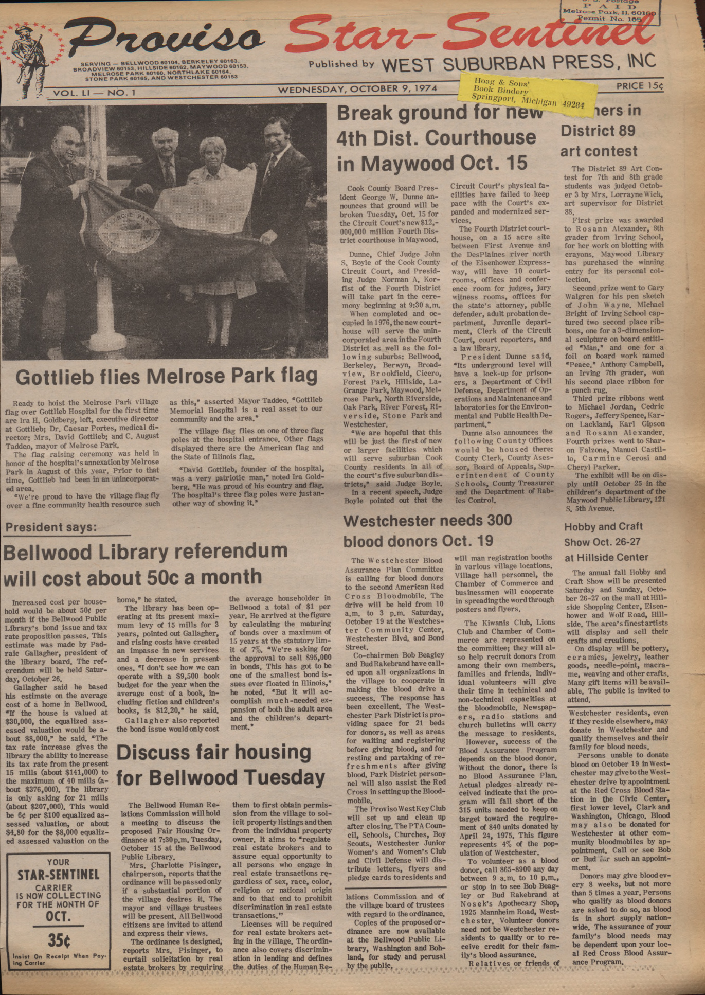 Proviso Star-Sentinel – 19741009