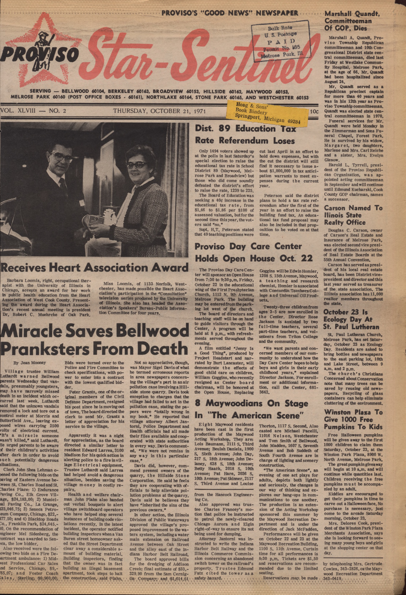Proviso Star-Sentinel – 19711021