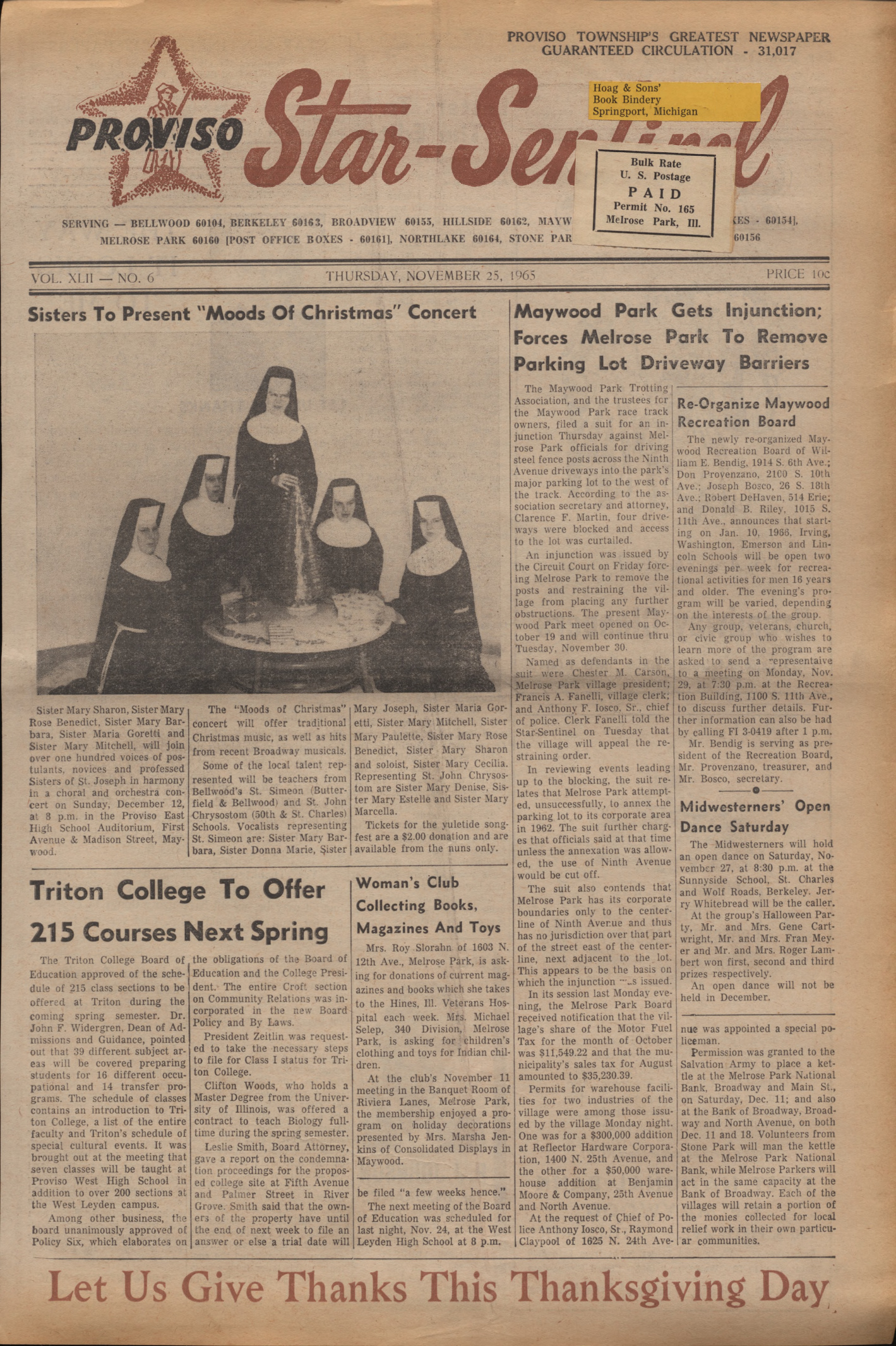 Proviso Star-Sentinel – 19651125