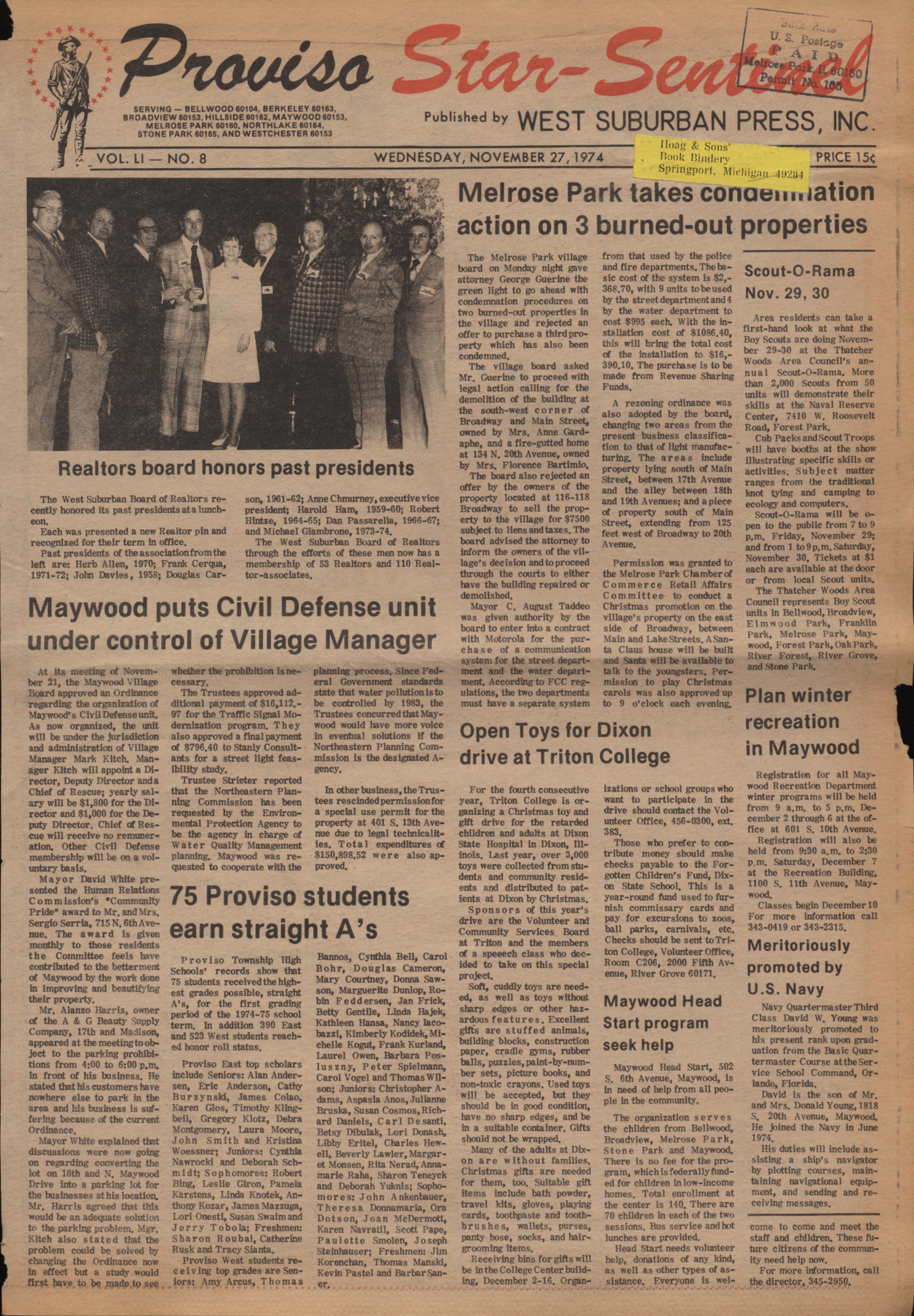 Proviso Star-Sentinel – 19741127