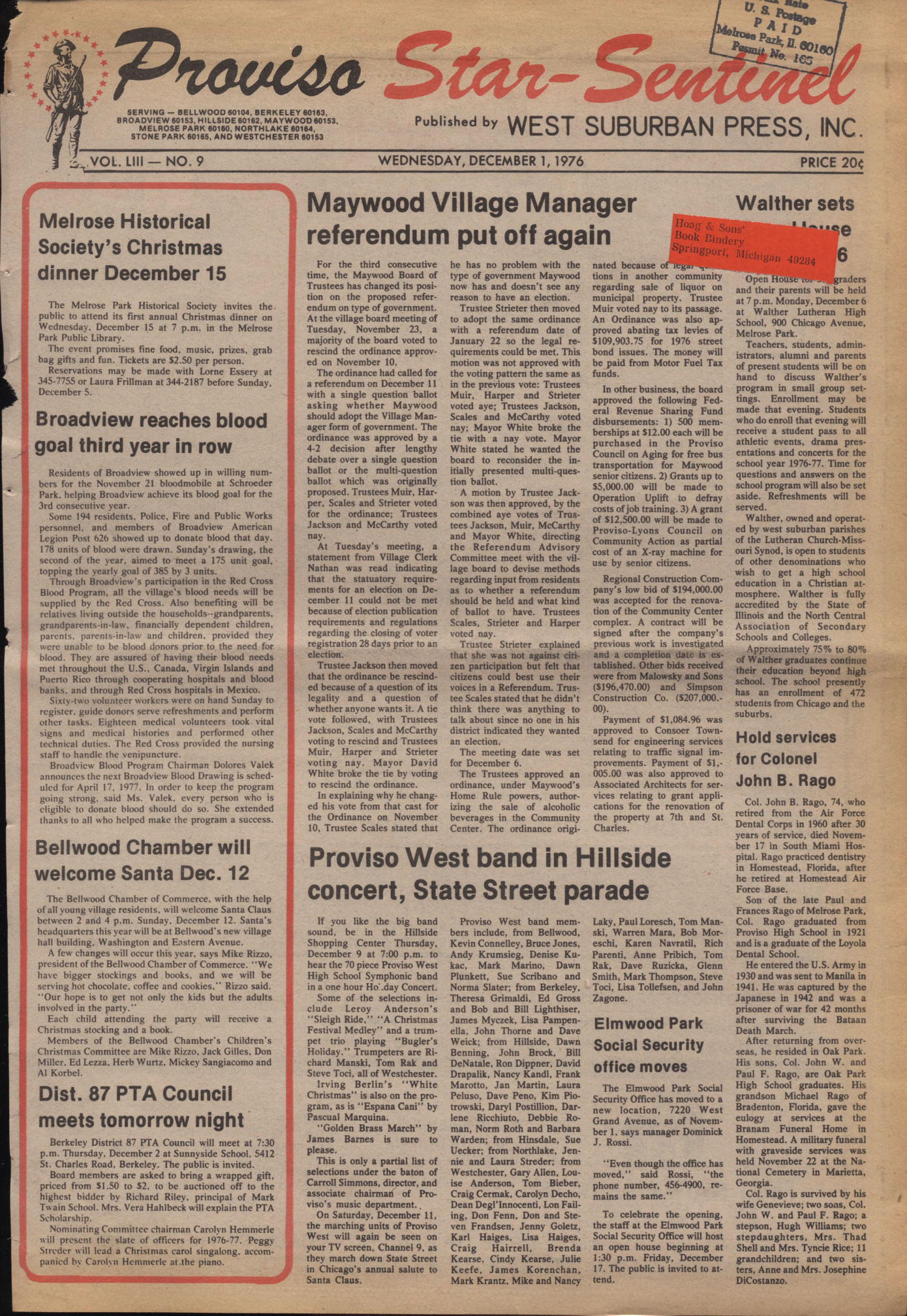 Proviso Star-Sentinel – 19761201