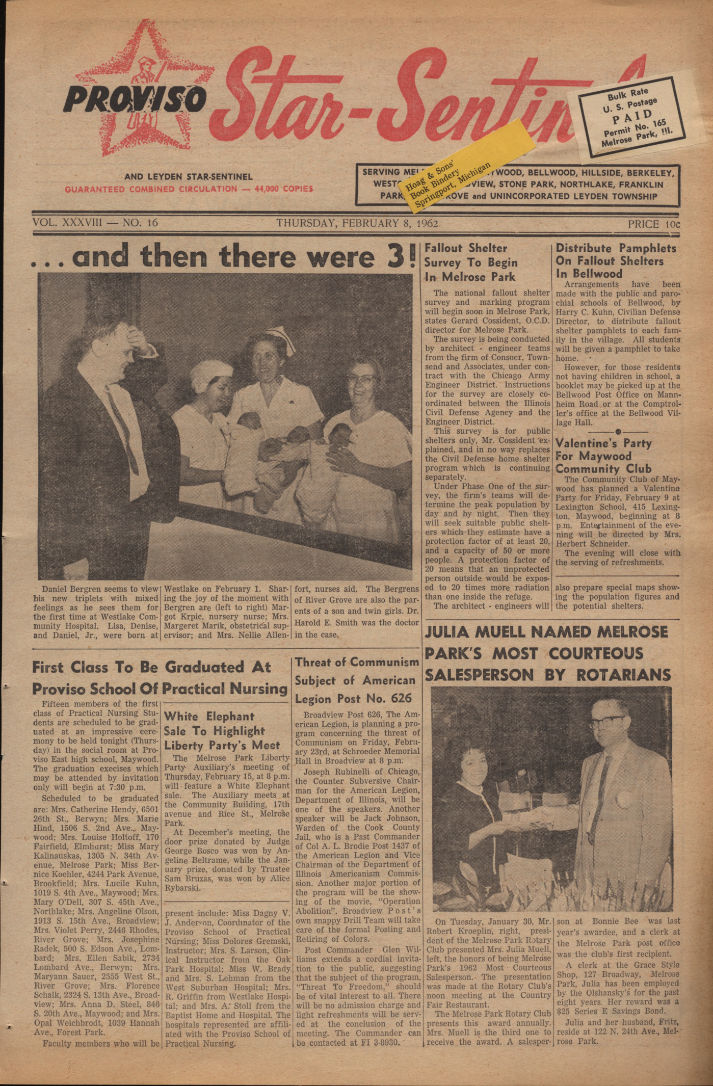 Proviso Star-Sentinel – 19620208