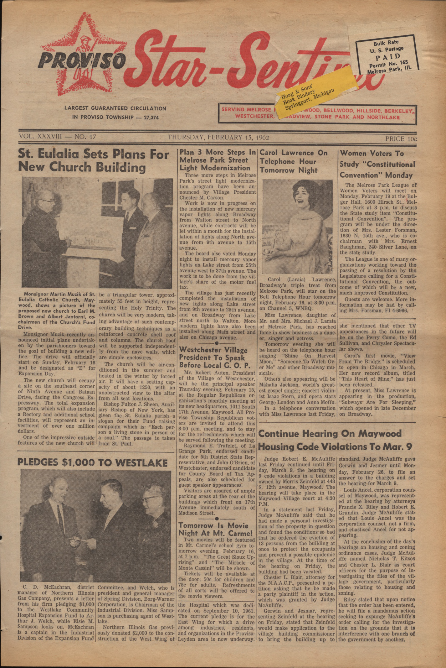 Proviso Star-Sentinel – 19620215