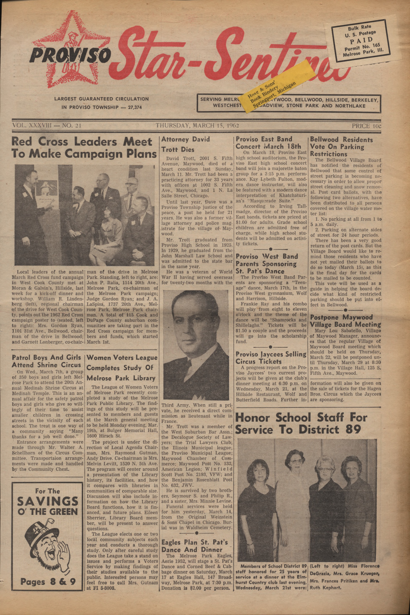 Proviso Star-Sentinel – 19620315