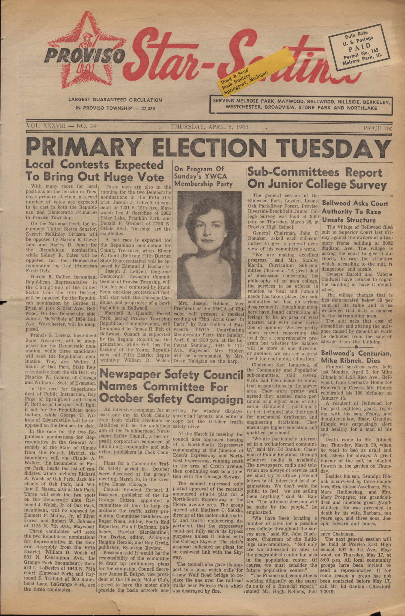 Proviso Star-Sentinel – 19620405