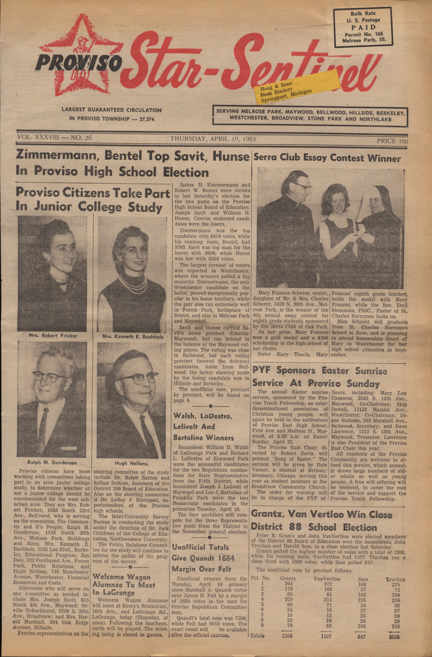 Proviso Star-Sentinel – 19620419