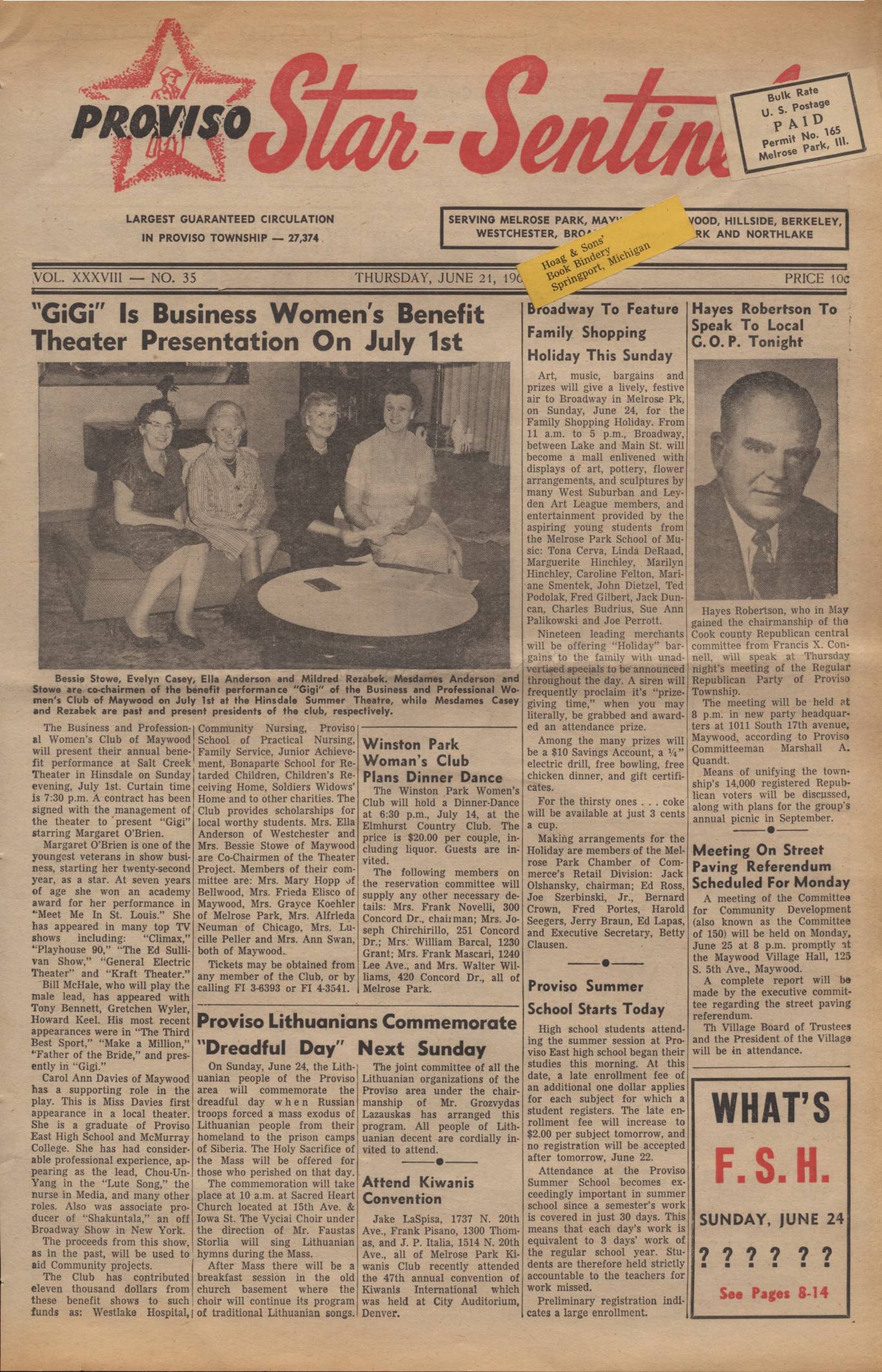 Proviso Star-Sentinel – 19620621