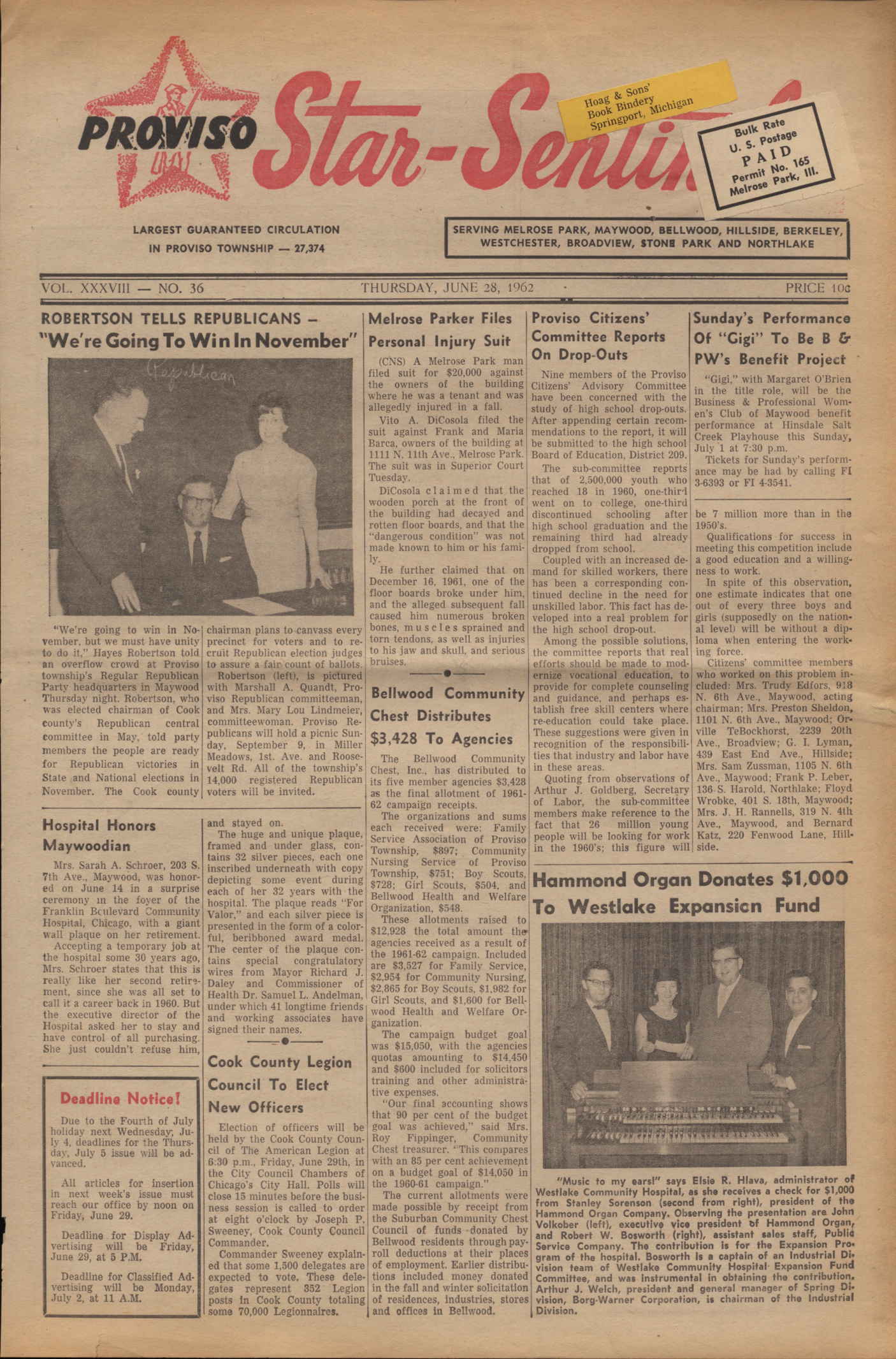 Proviso Star-Sentinel – 19620628