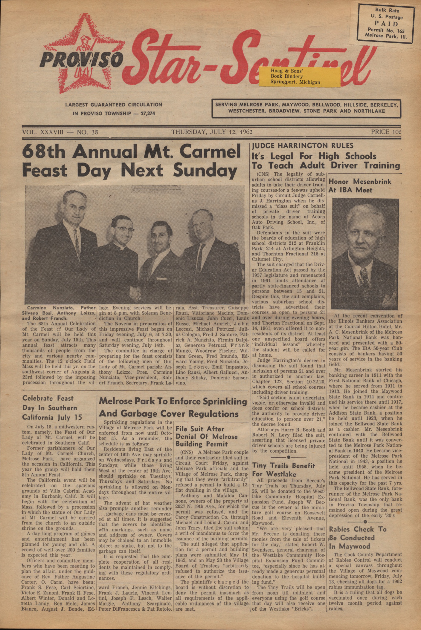 Proviso Star-Sentinel – 19620712