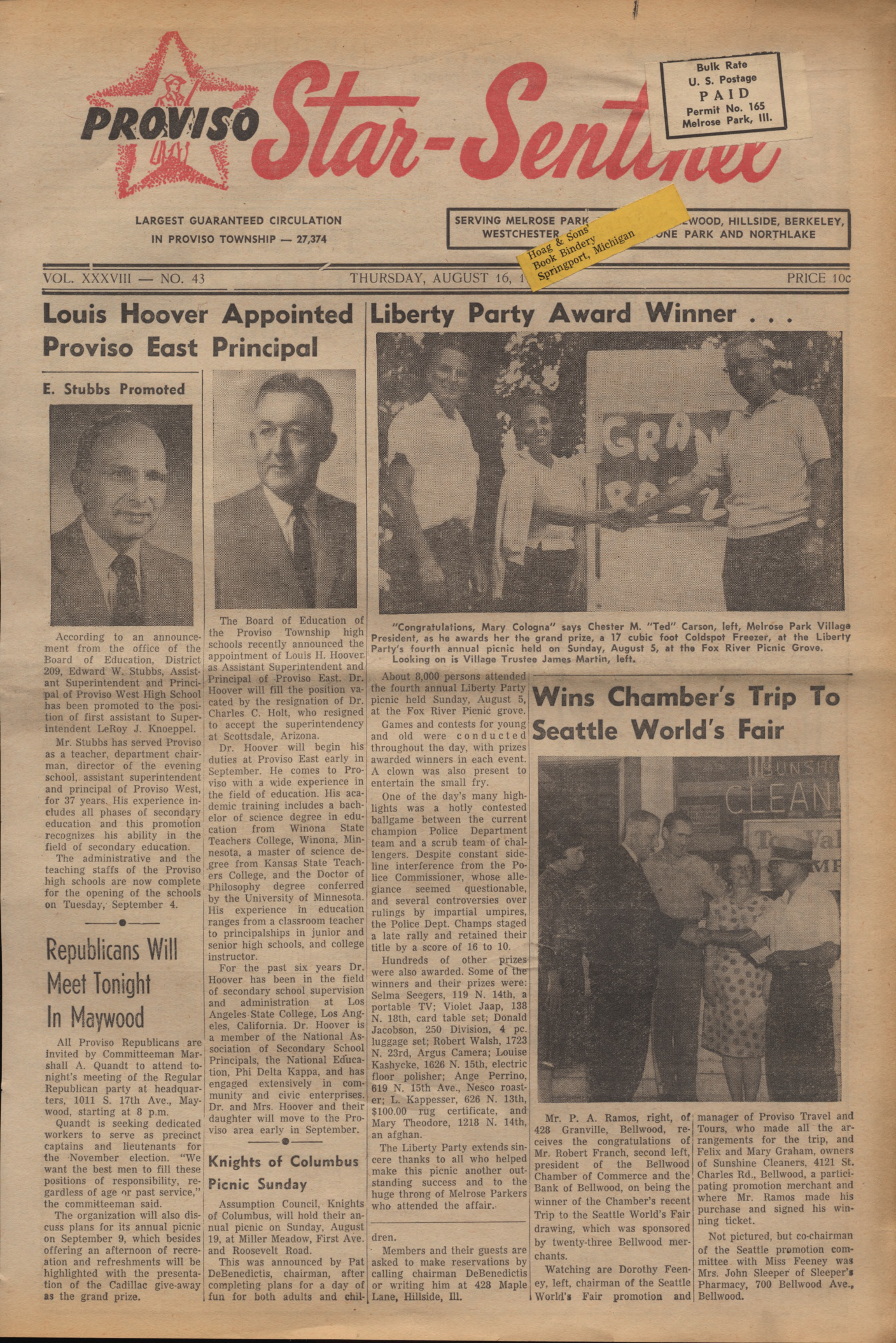 Proviso Star-Sentinel – 19620816