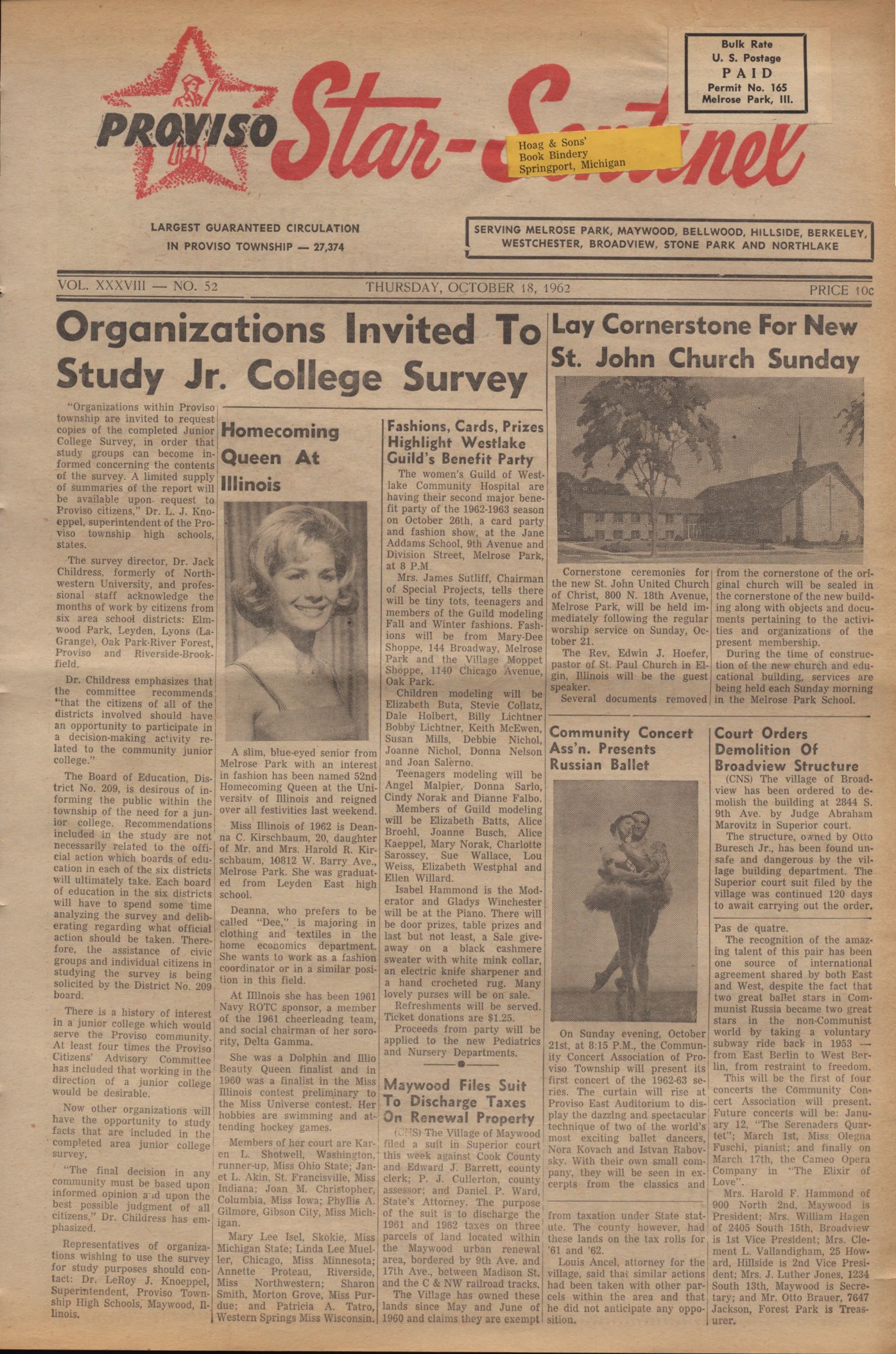 Proviso Star-Sentinel – 19621018