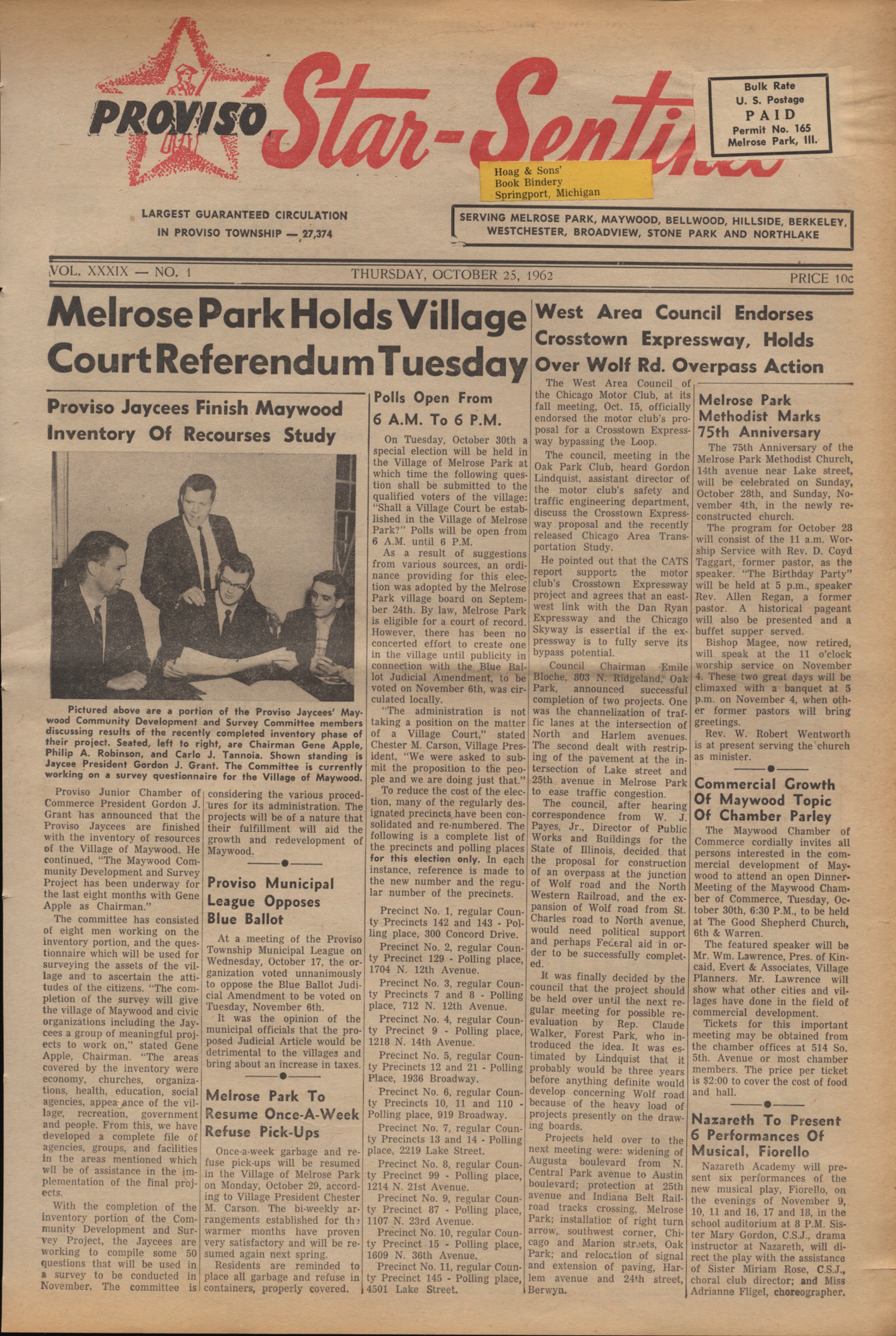 Proviso Star-Sentinel – 19621025