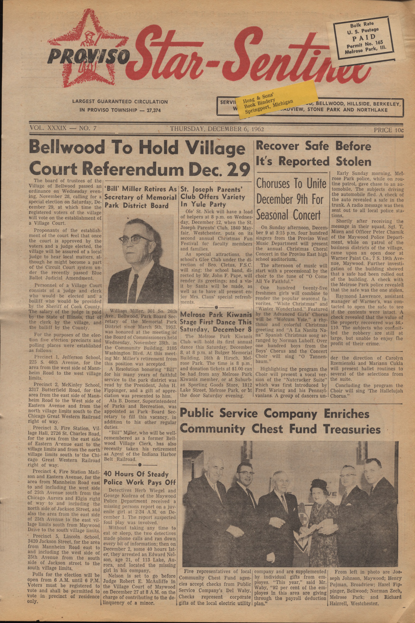 Proviso Star-Sentinel – 19621206
