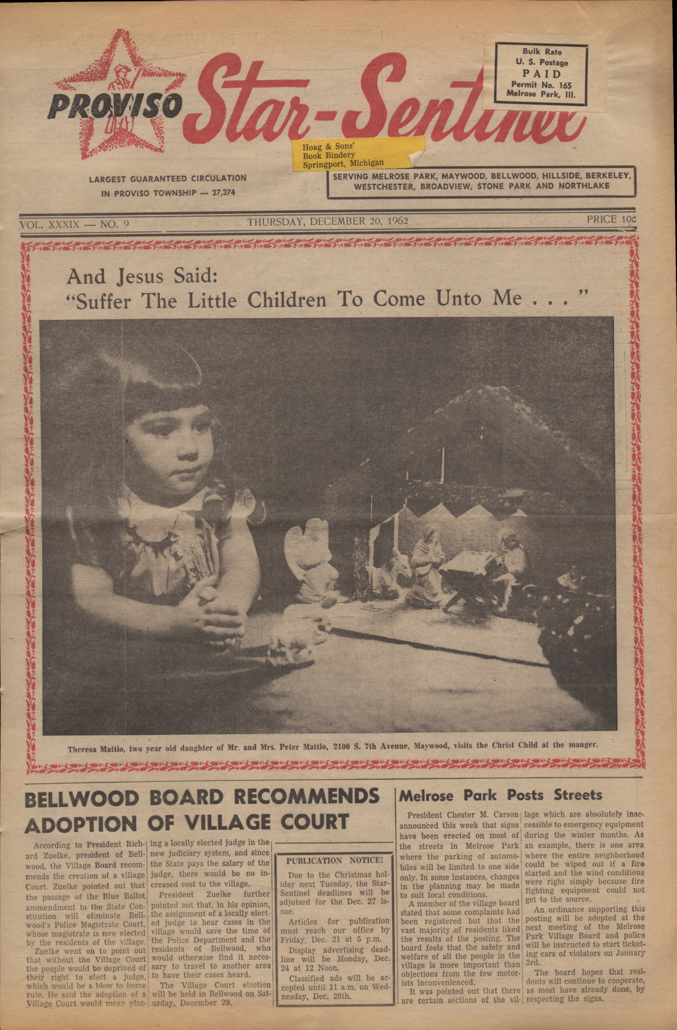 Proviso Star-Sentinel – 19621220