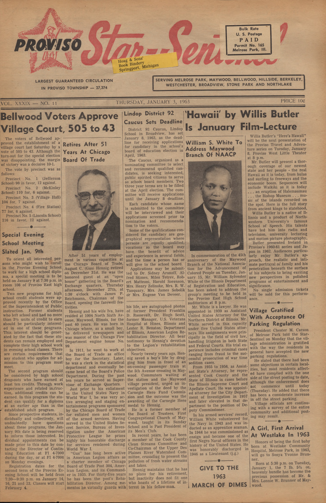 Proviso Star-Sentinel – 19630103