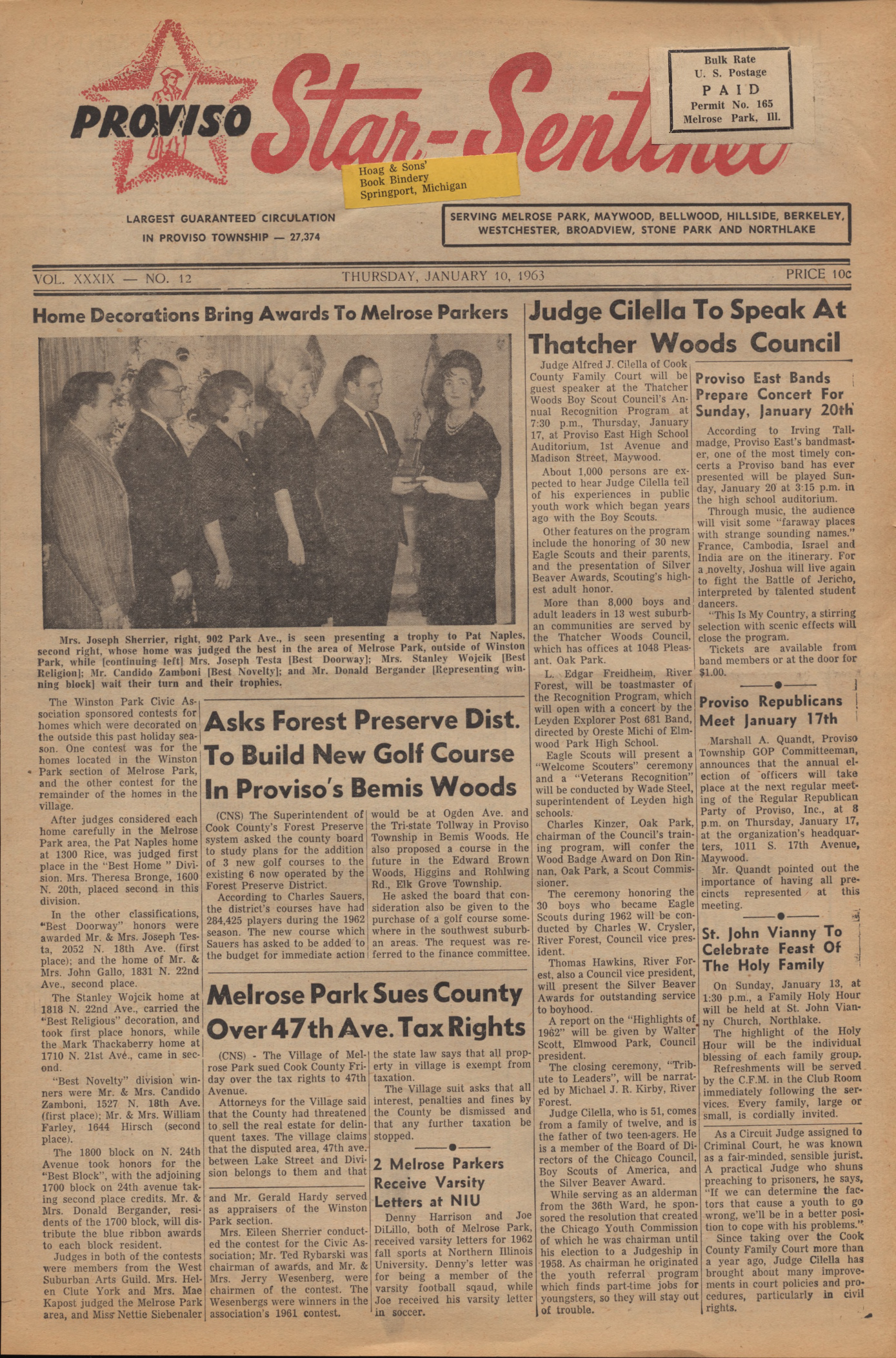 Proviso Star-Sentinel – 19630110