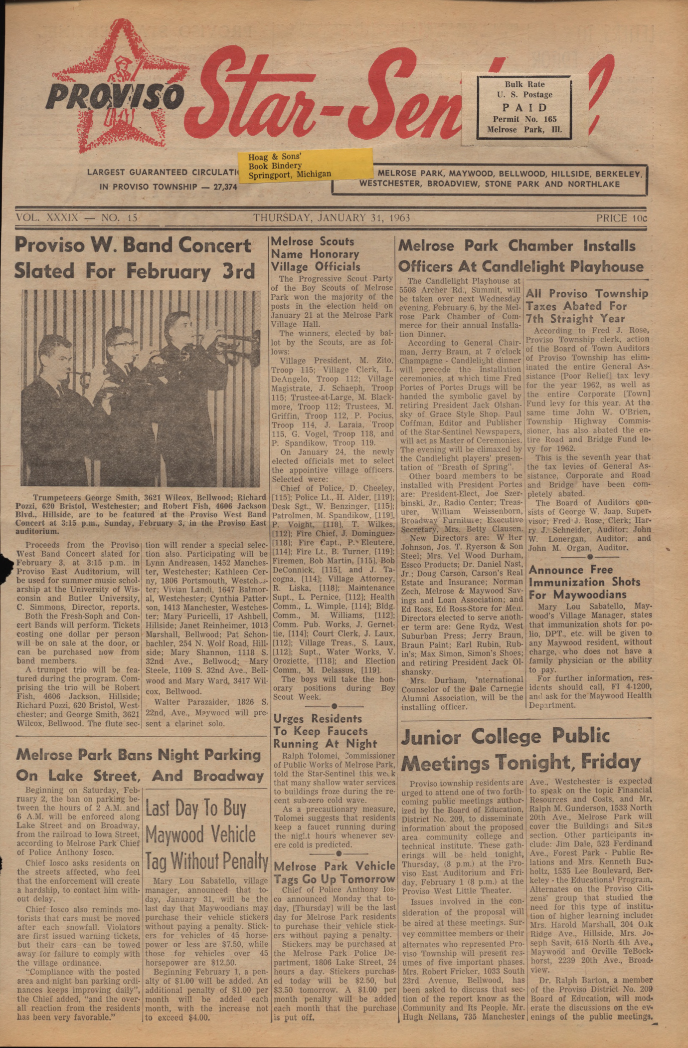 Proviso Star-Sentinel – 19630131
