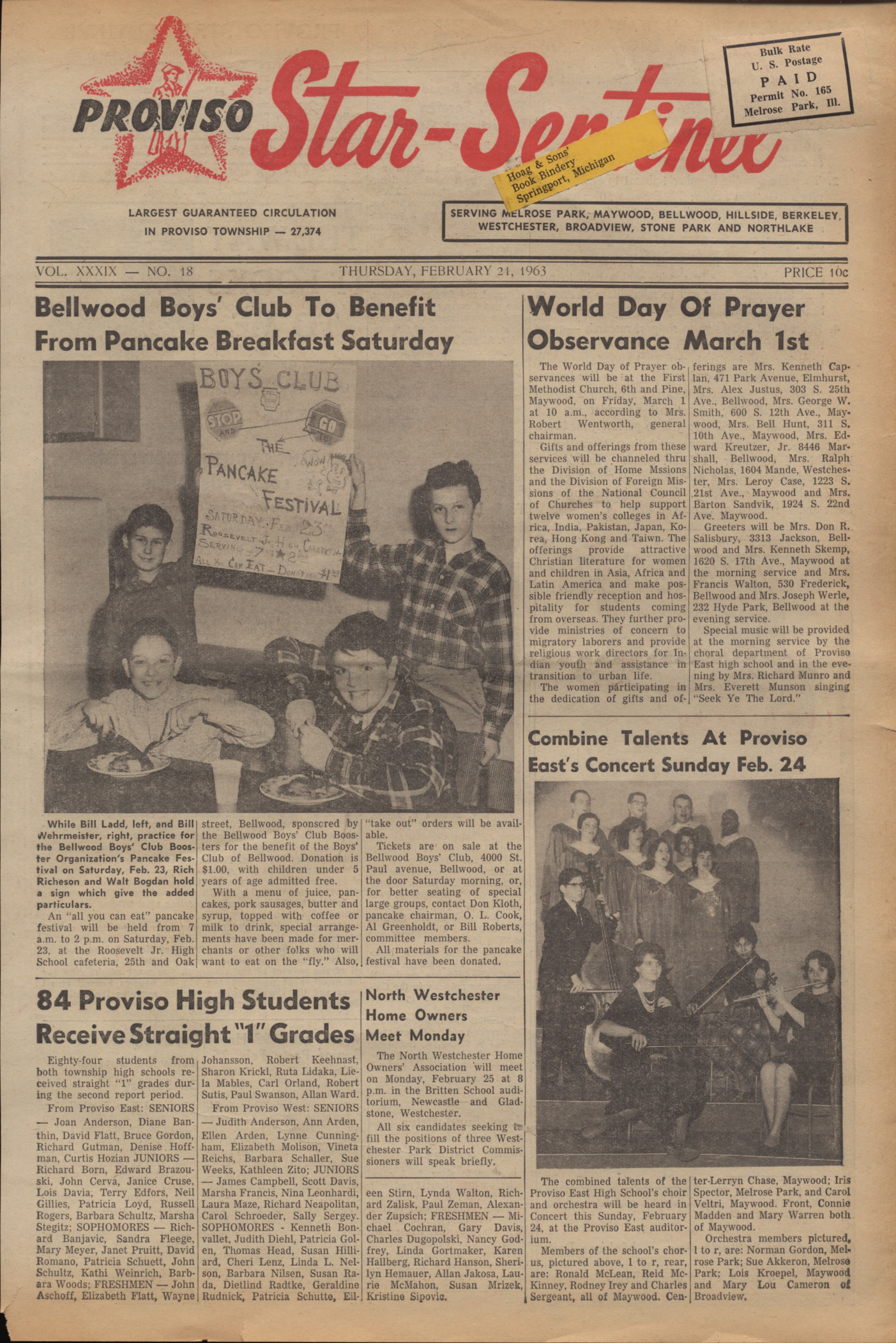 Proviso Star-Sentinel – 19630221