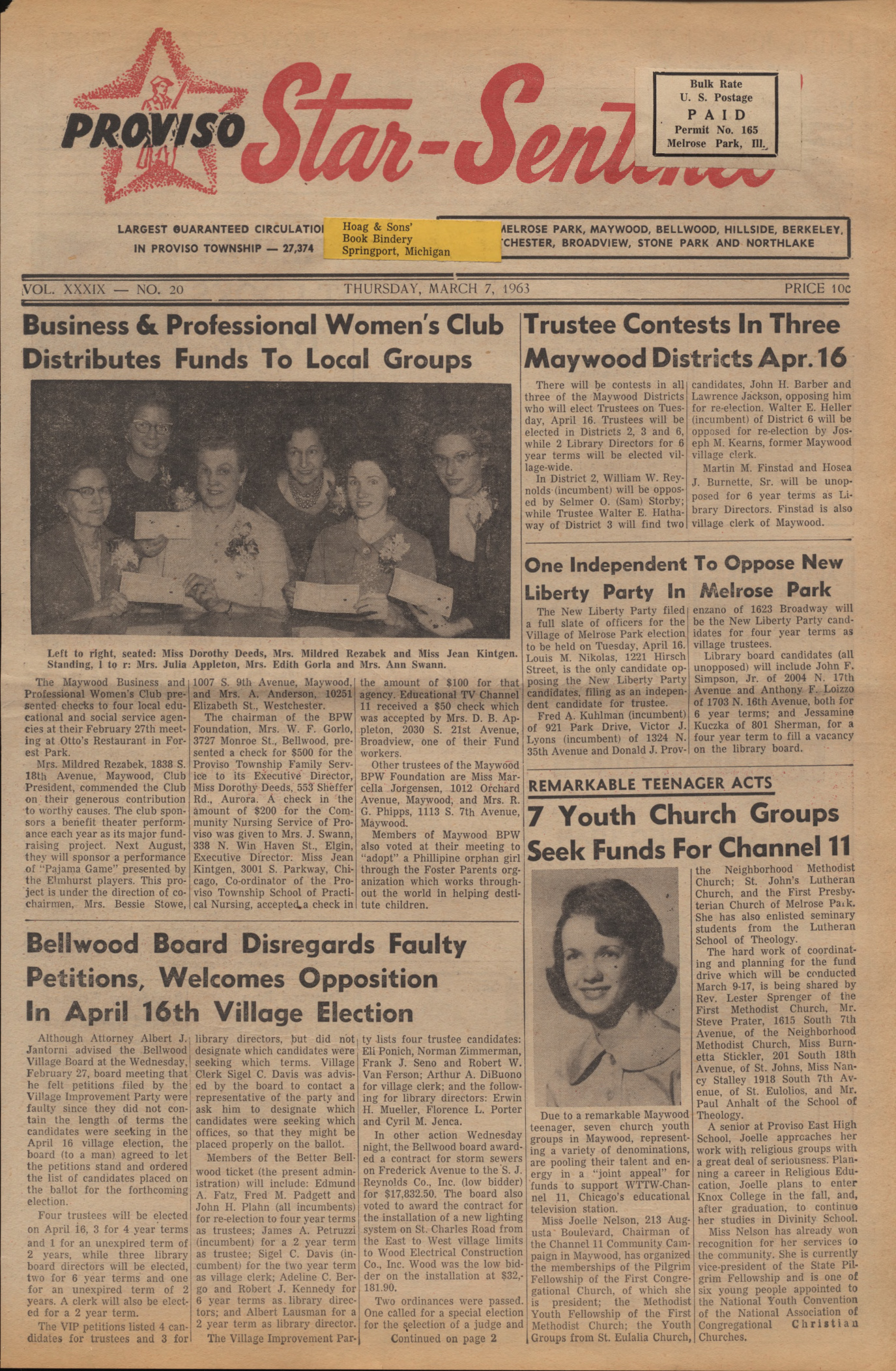 Proviso Star-Sentinel – 19630307
