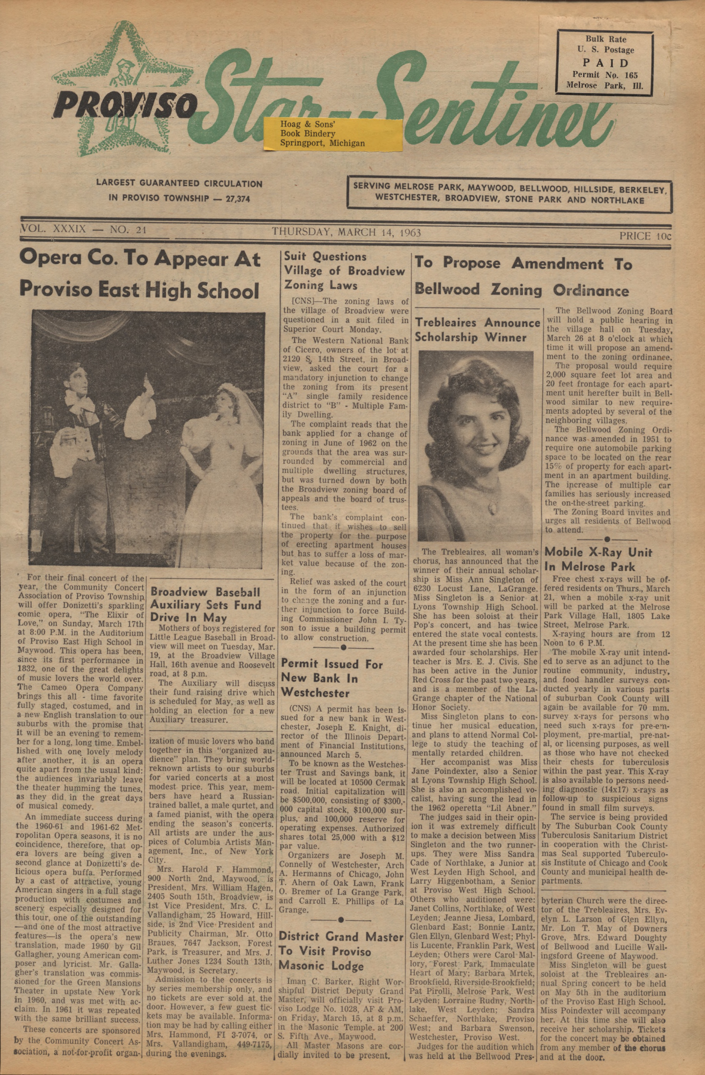 Proviso Star-Sentinel – 19630314