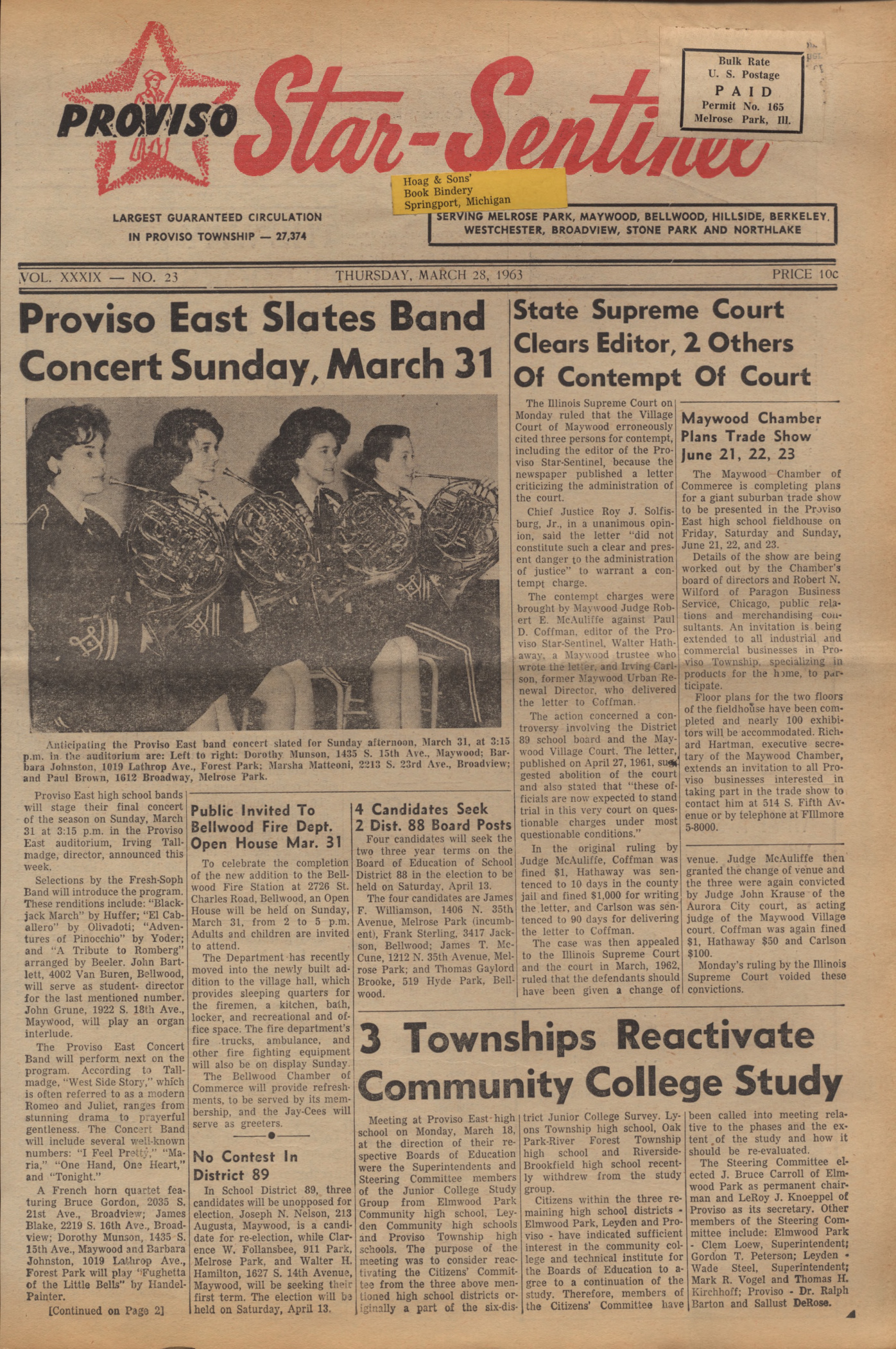 Proviso Star-Sentinel – 19630328