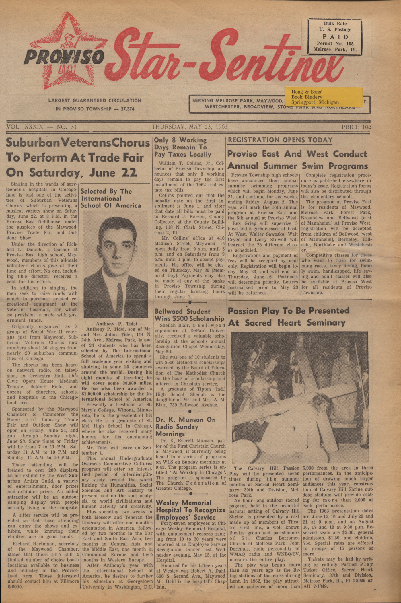 Proviso Star-Sentinel – 19630523
