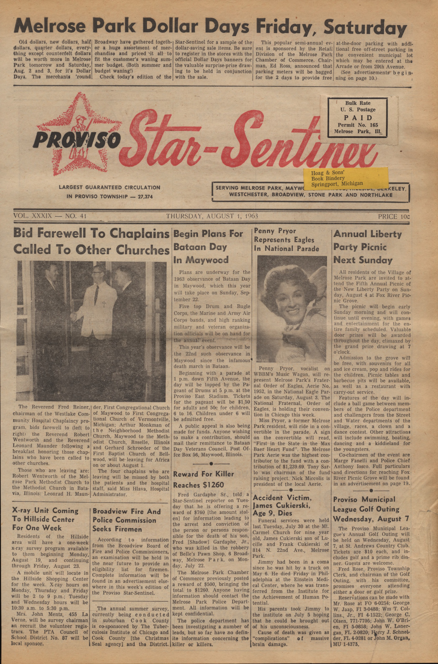Proviso Star-Sentinel – 19630801