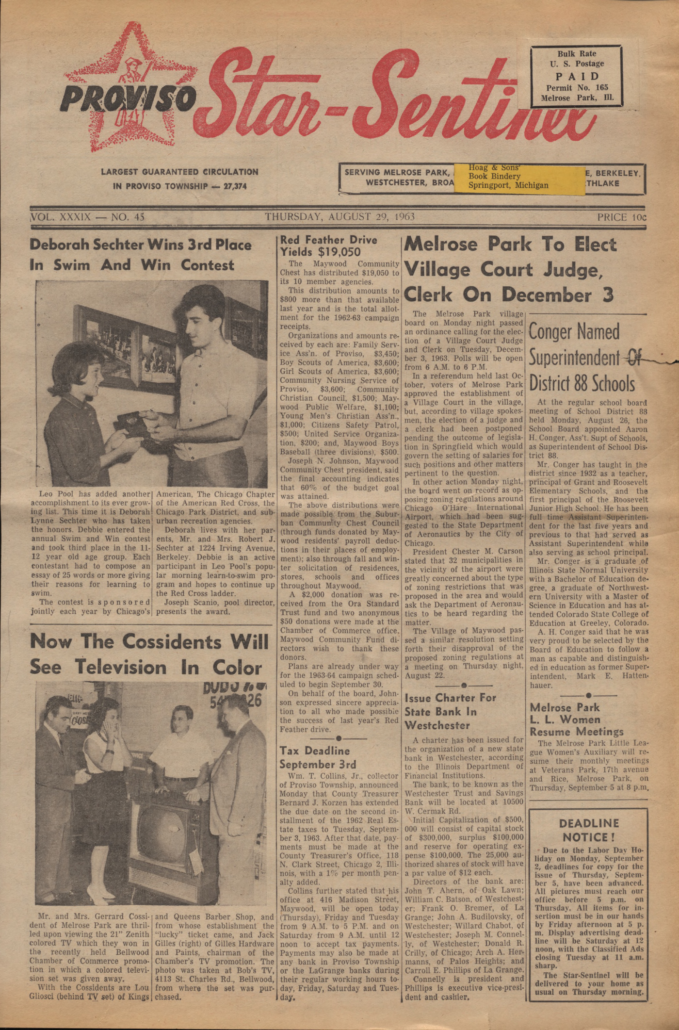 Proviso Star-Sentinel – 19630829