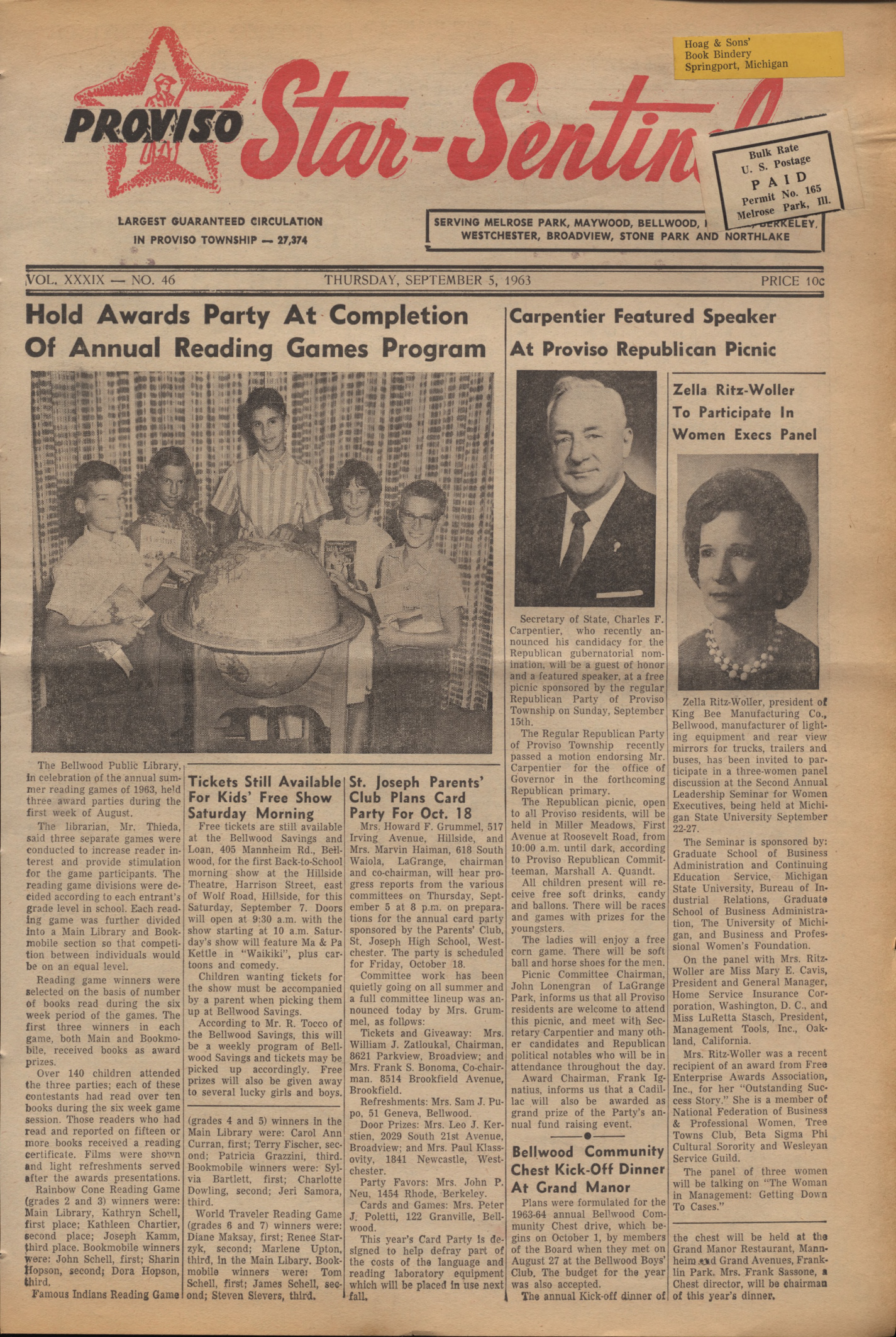 Proviso Star-Sentinel – 19630905