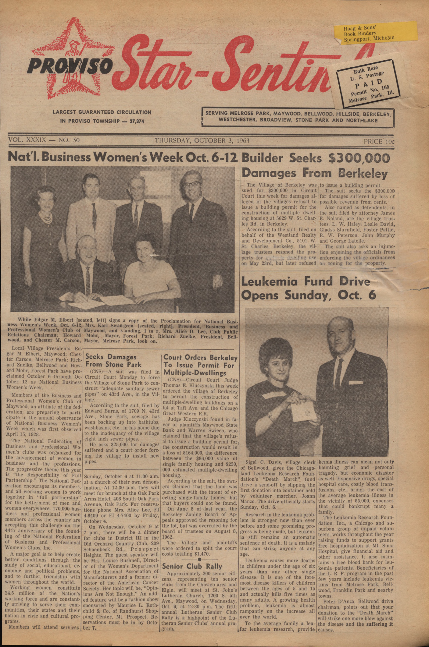 Proviso Star-Sentinel – 19631003