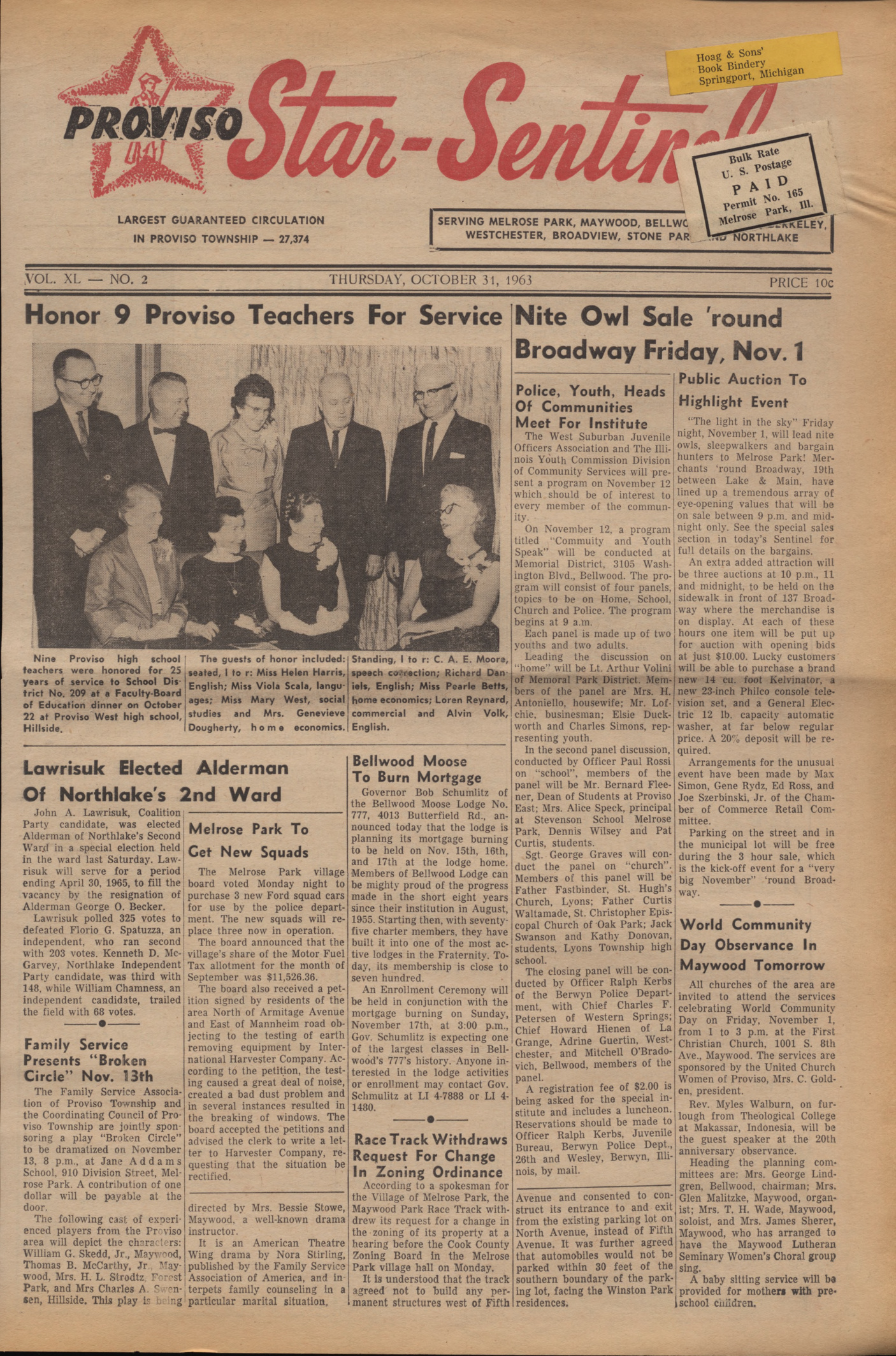 Proviso Star-Sentinel – 19631031