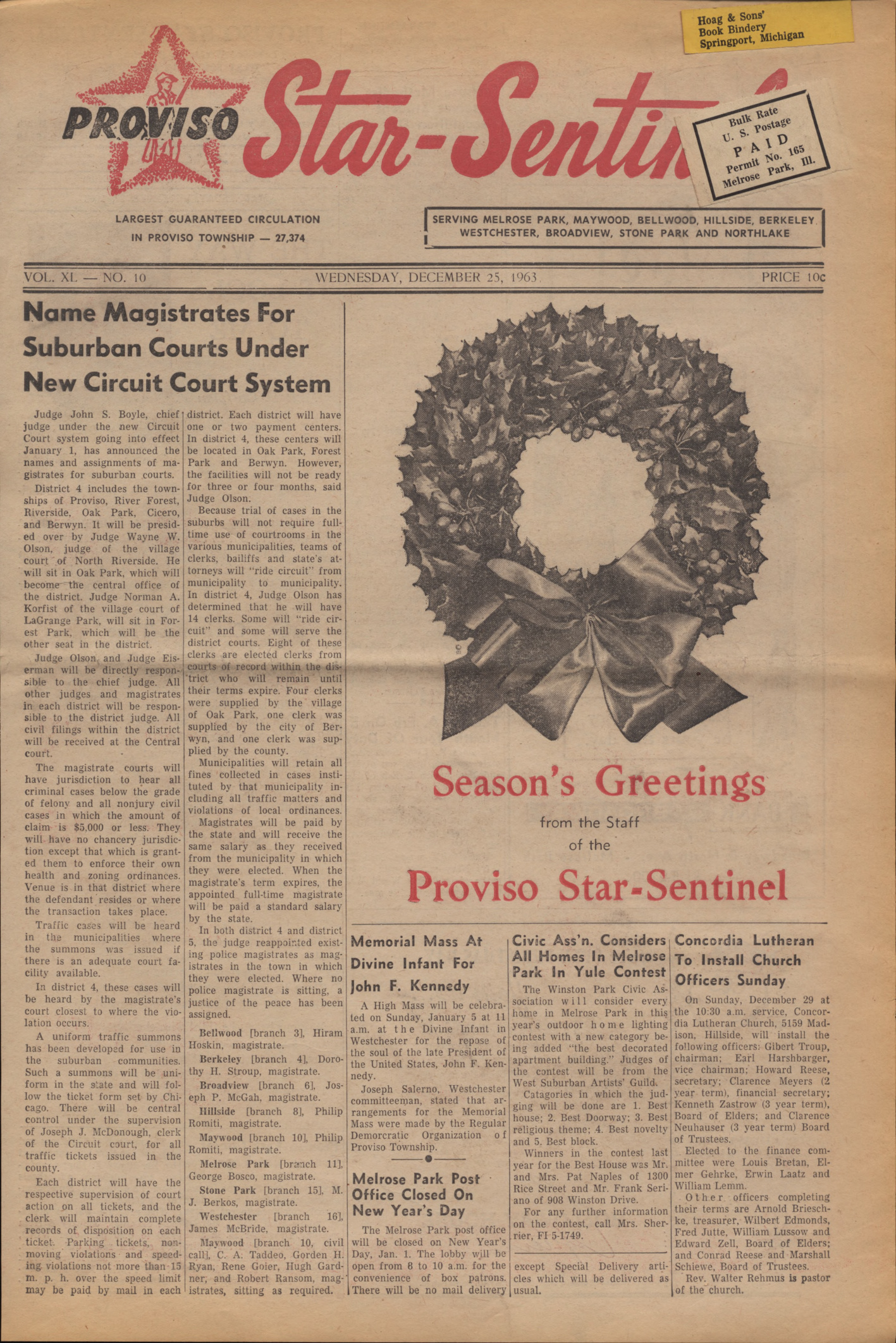 Proviso Star-Sentinel – 19631225