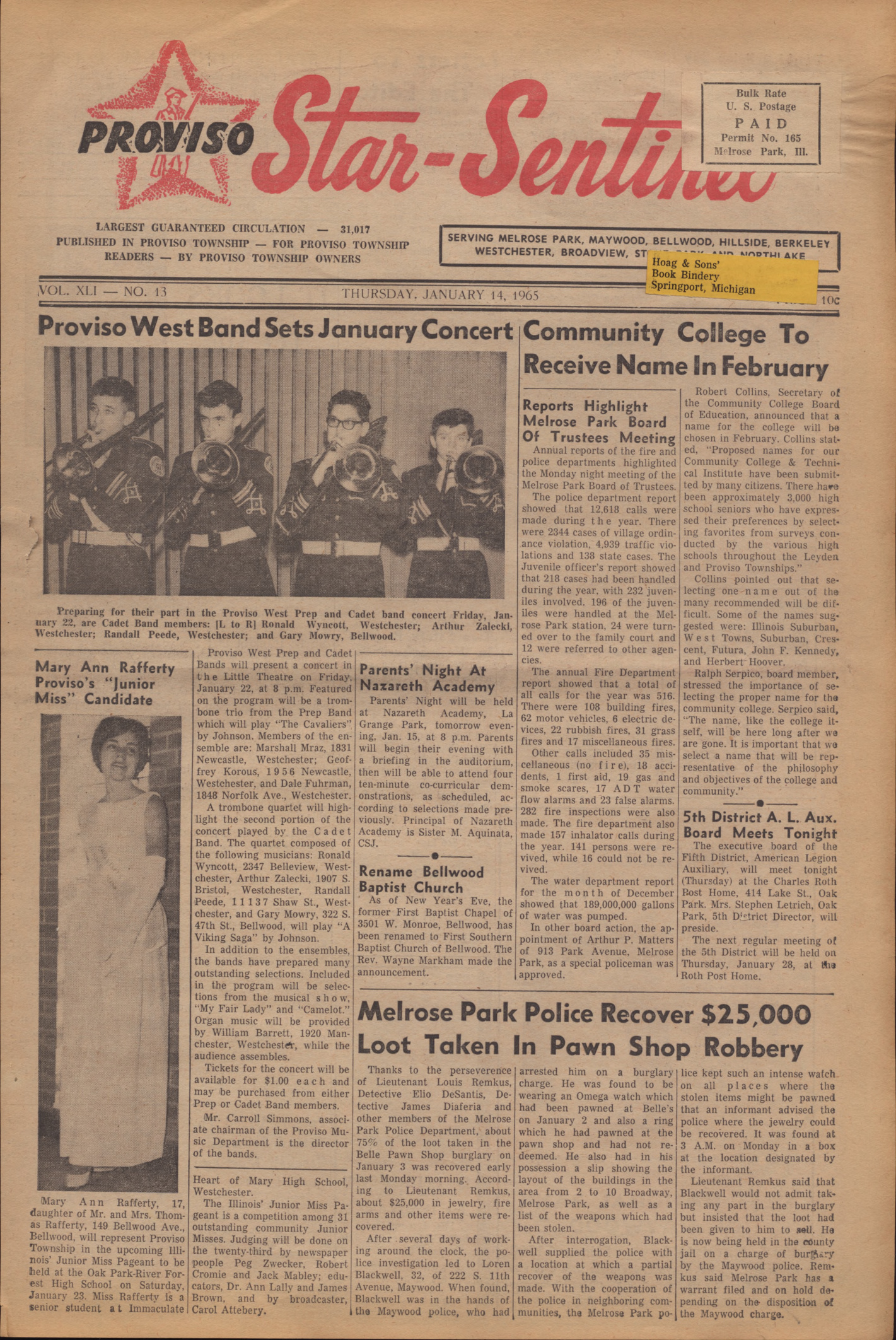 Proviso Star-Sentinel – 19650114