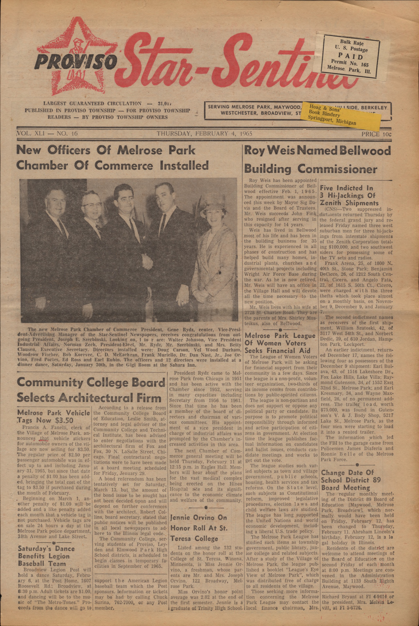 Proviso Star-Sentinel – 19650204