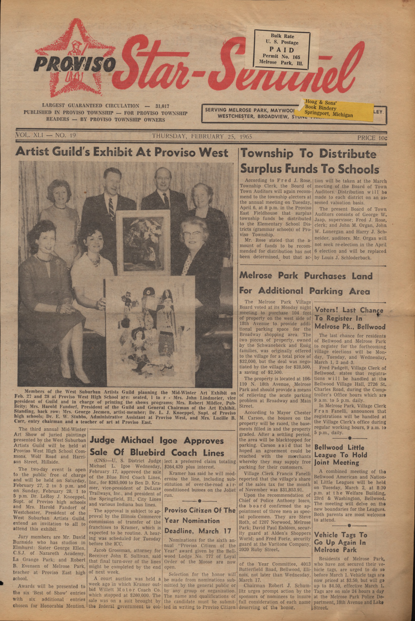 Proviso Star-Sentinel – 19650225