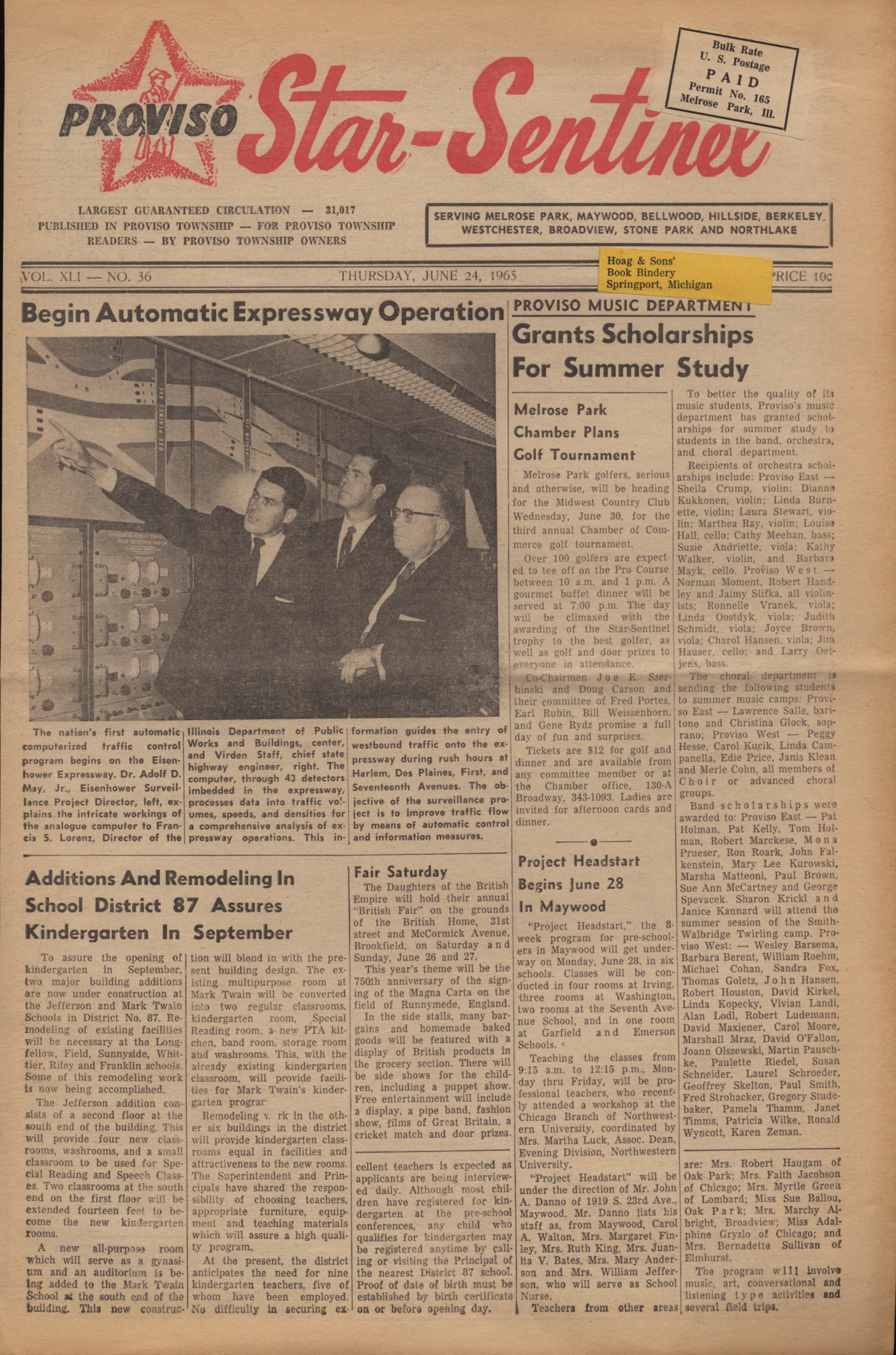 Proviso Star-Sentinel – 19650624