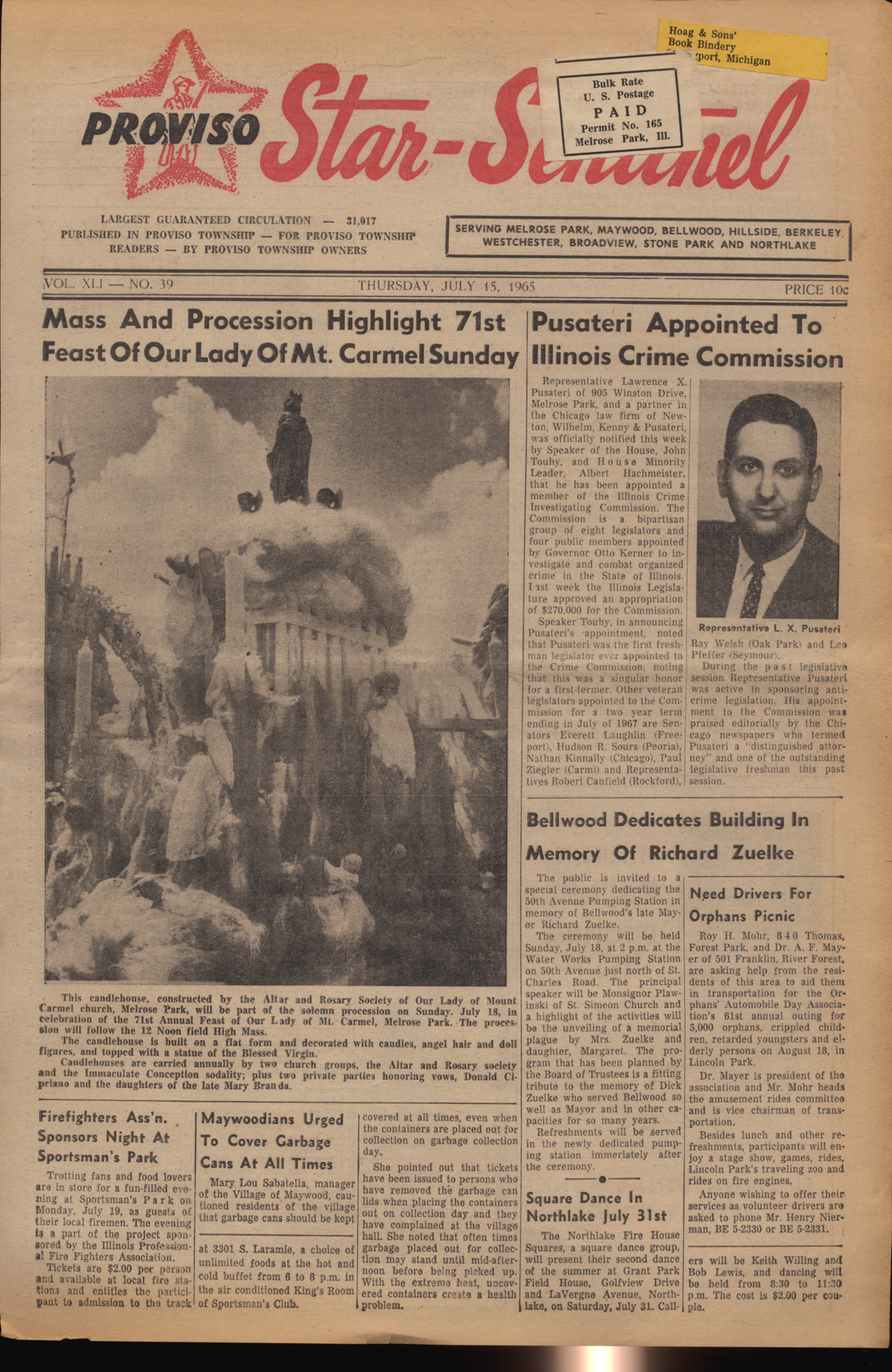 Proviso Star-Sentinel – 19650715