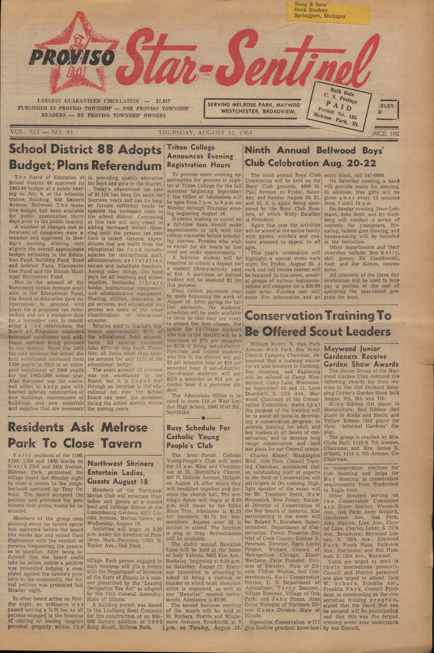 Proviso Star-Sentinel – 19650812