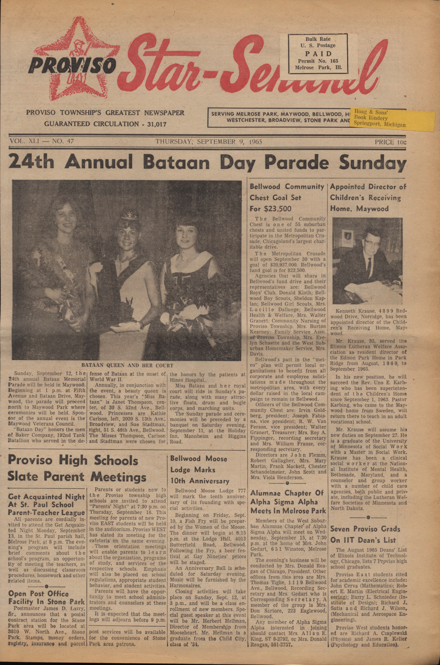 Proviso Star-Sentinel – 19650909