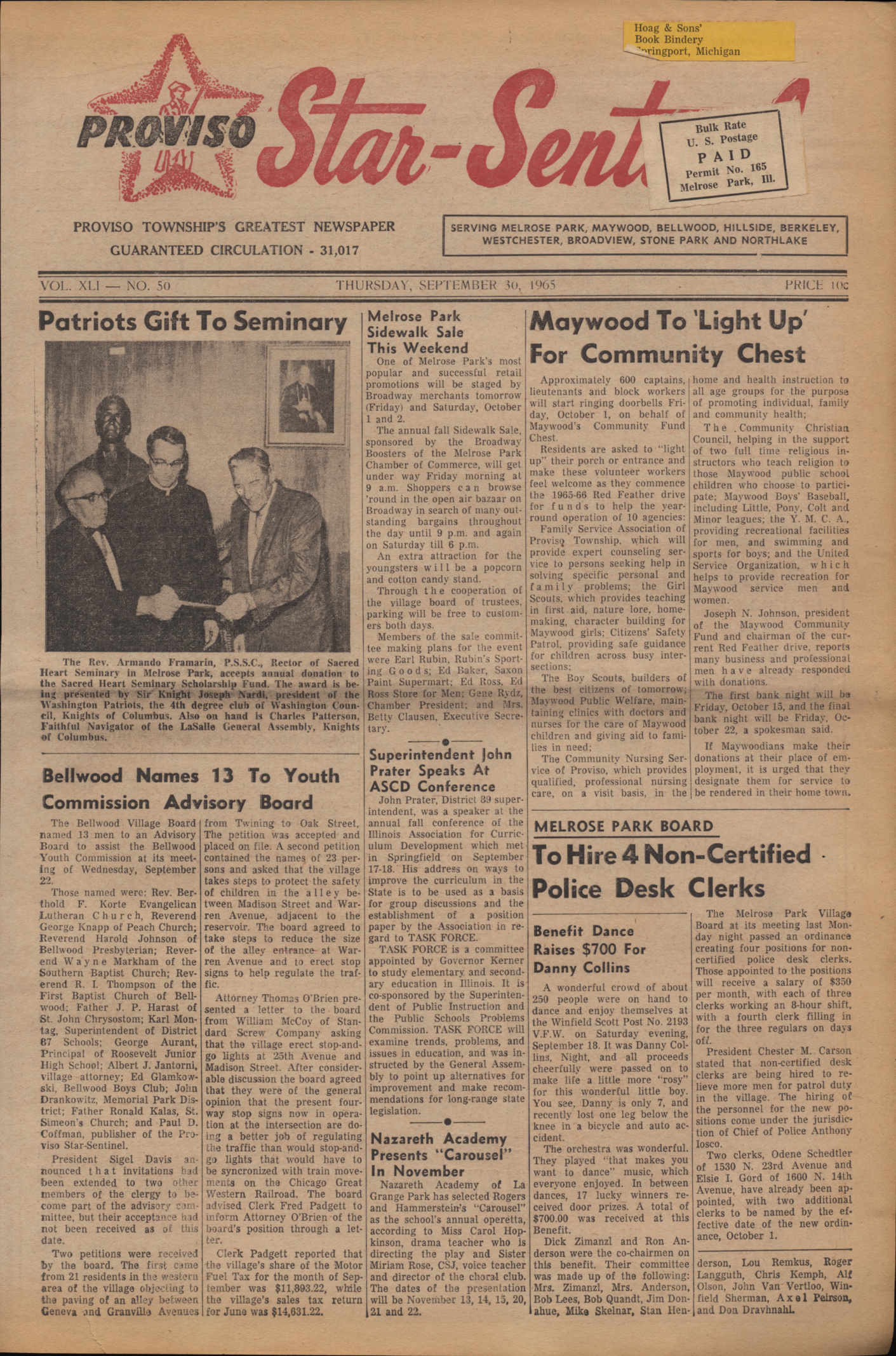 Proviso Star-Sentinel – 19650930