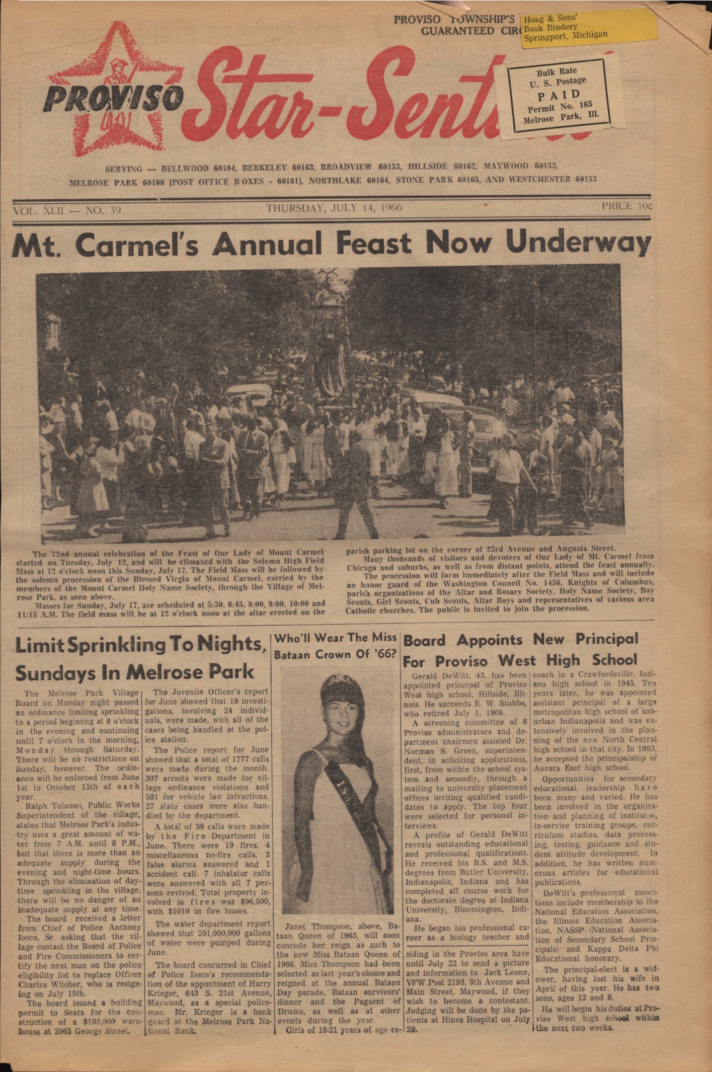 Proviso Star-Sentinel – 19660714