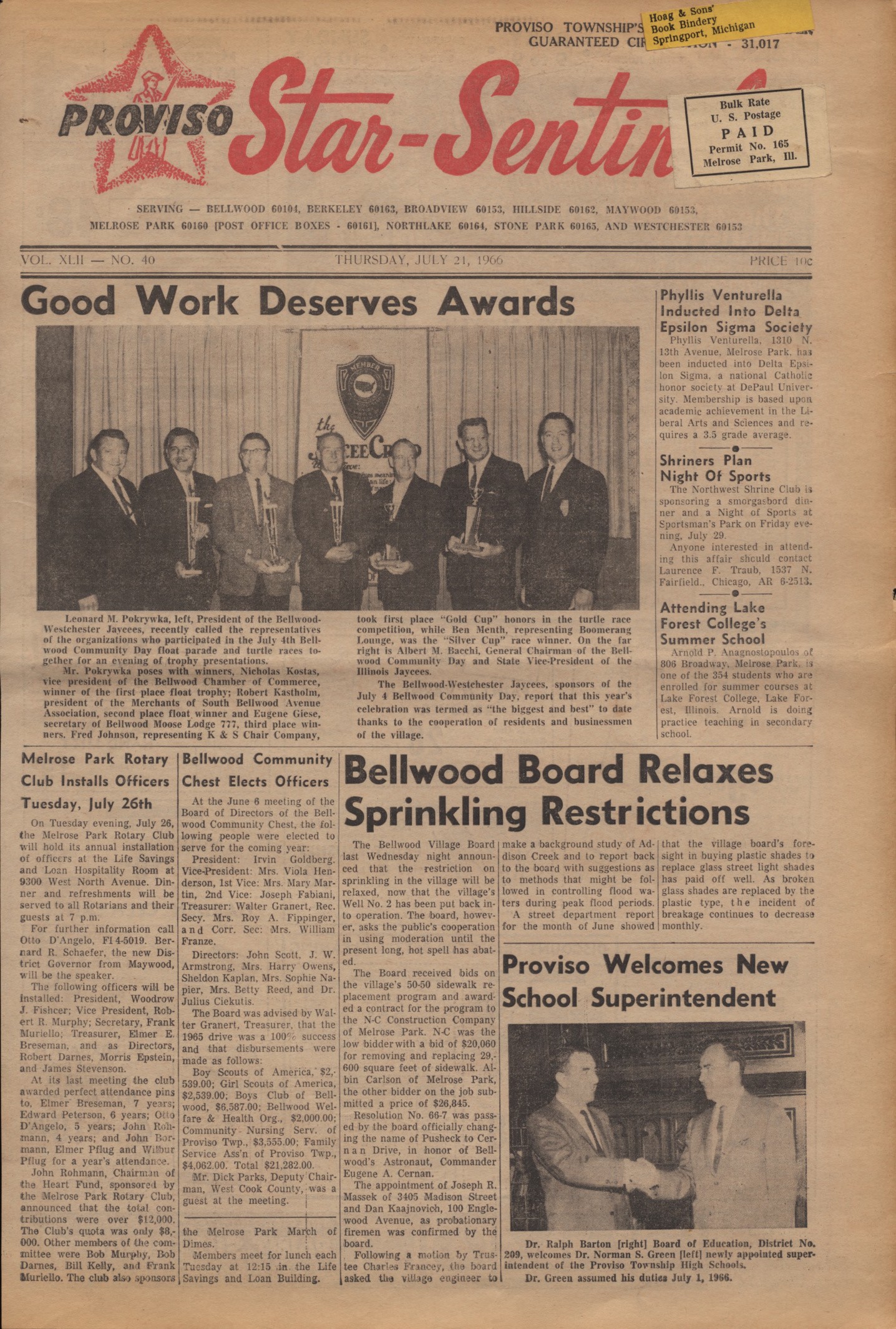 Proviso Star-Sentinel – 19660721