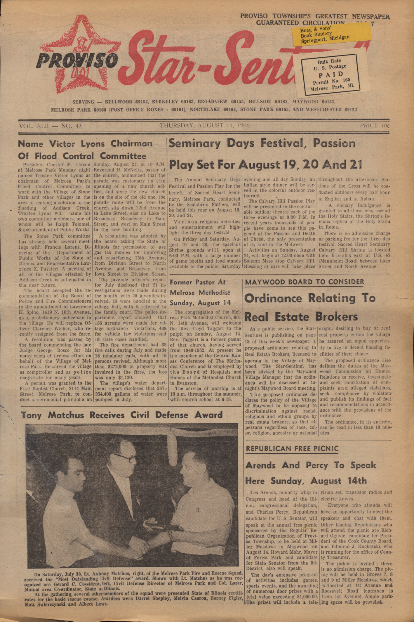 Proviso Star-Sentinel – 19660811